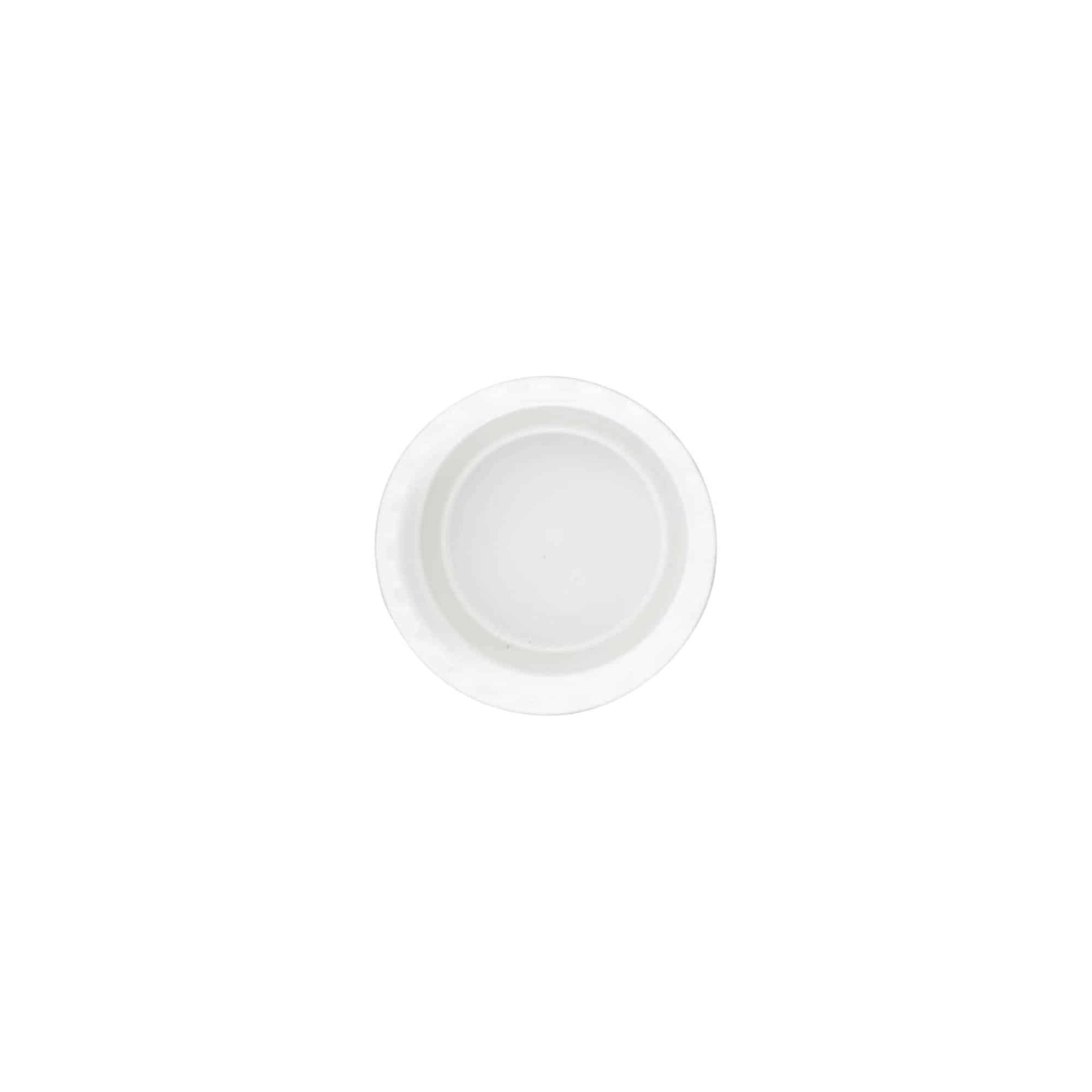 Skrulokk, PP-plast, hvit, for åpning: 24/410