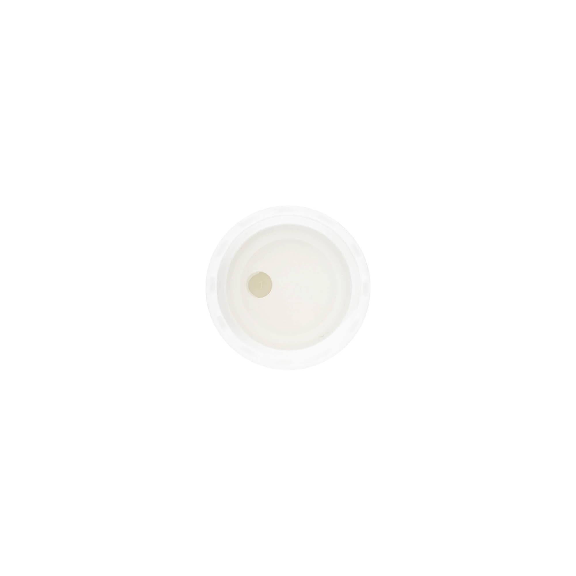 Skrukork Disc Top, PP-plast, hvit, for åpning: 20/410 Skrukork Disc Top, PP-plast, hvit, for åpning: 20/410