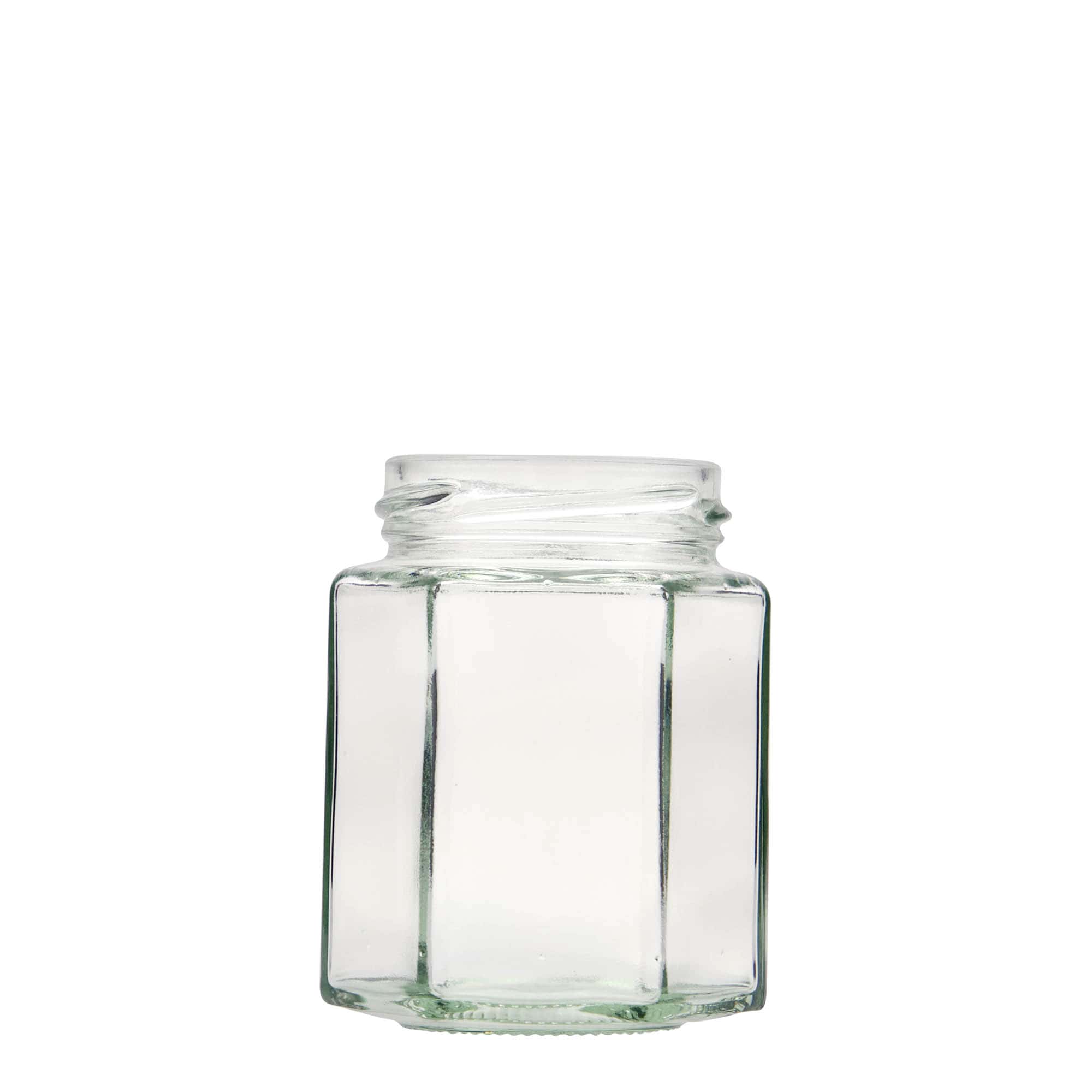 191 ml sekskantet glass, åpning: Twist-Off (TO 58)