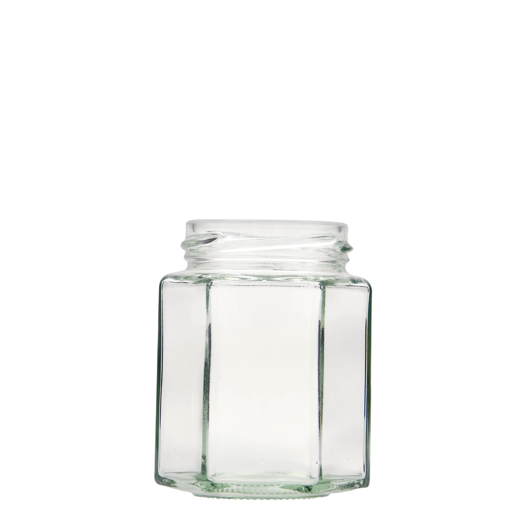 196 ml sekskantet glass, åpning: Twist-Off (TO 58)