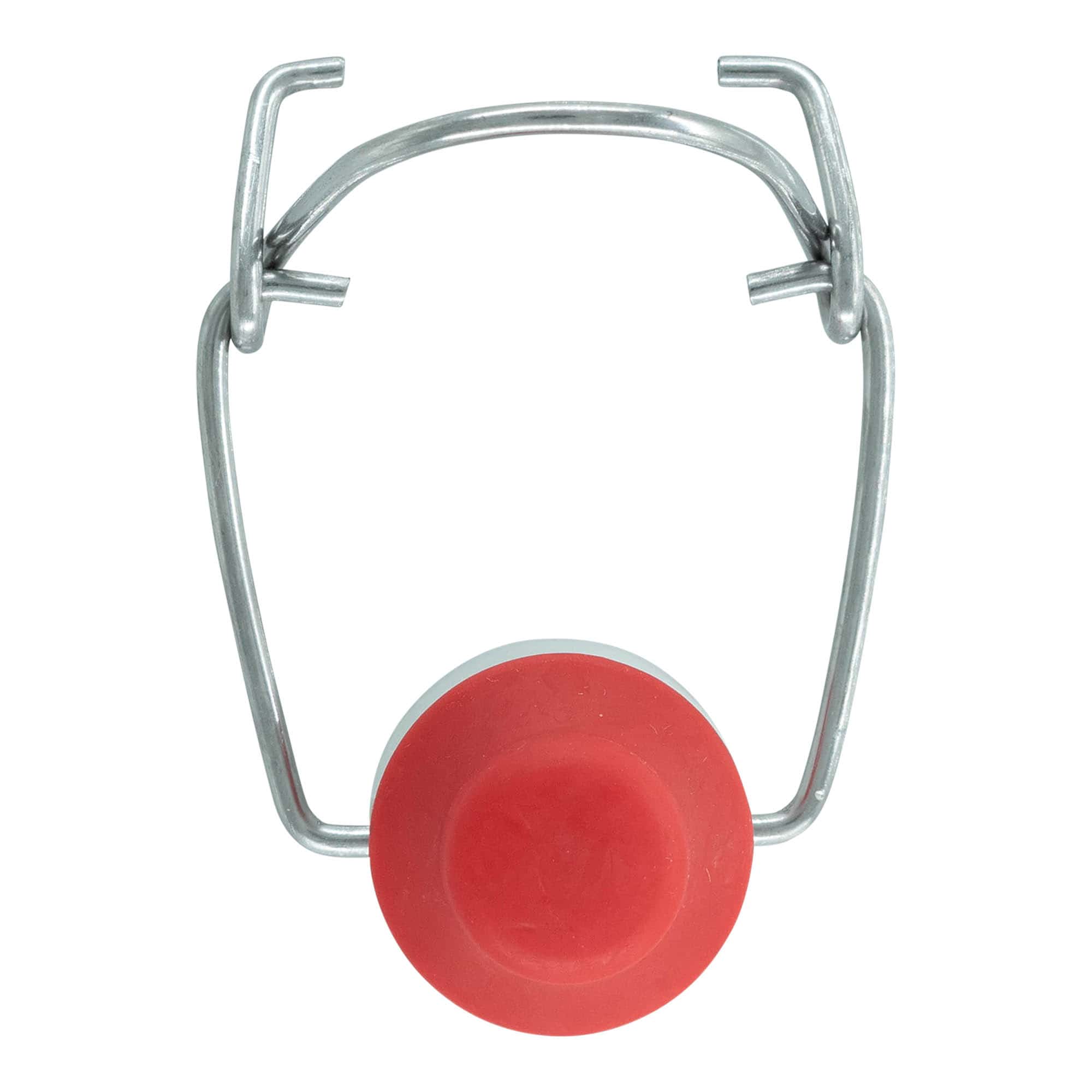 Spennelås spesialstørrelse, plast, rød-hvit