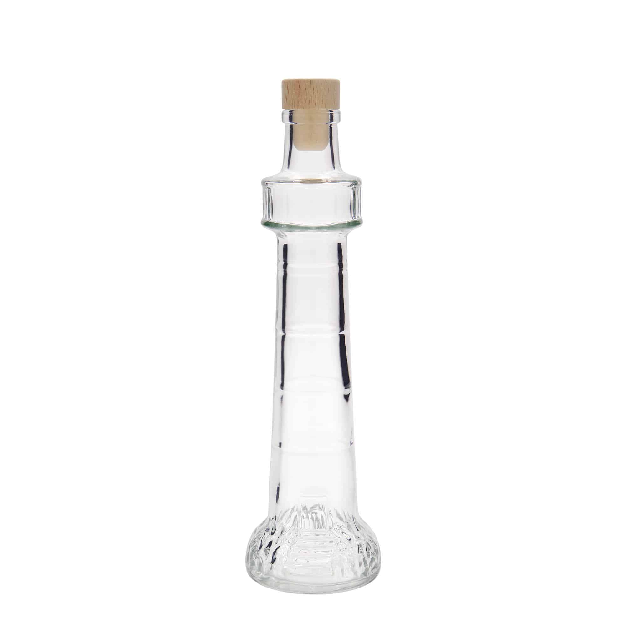 200 ml glassflaske "fyrtårn', åpning: Kork