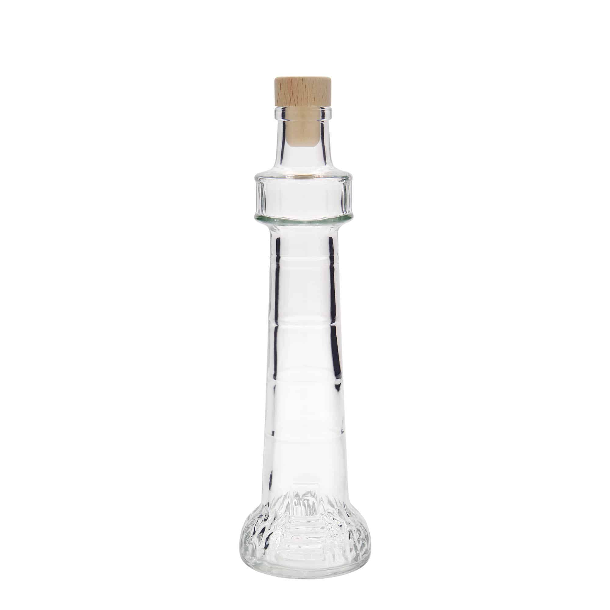 200 ml glassflaske 'Leuchtturm', åpning: kork