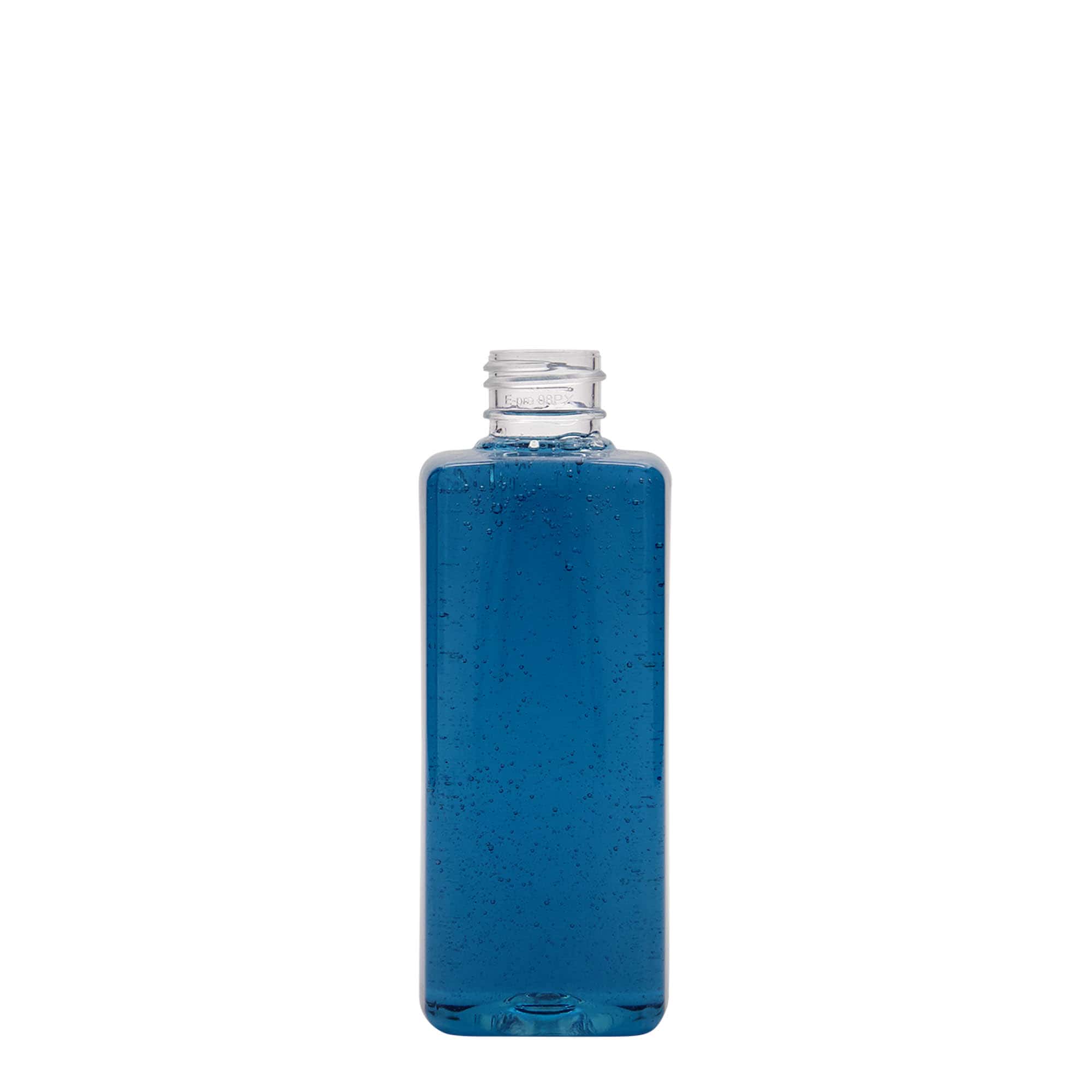 200 ml PET-flaske 'Karl', firkantet, plast, munnstykke: 24/410