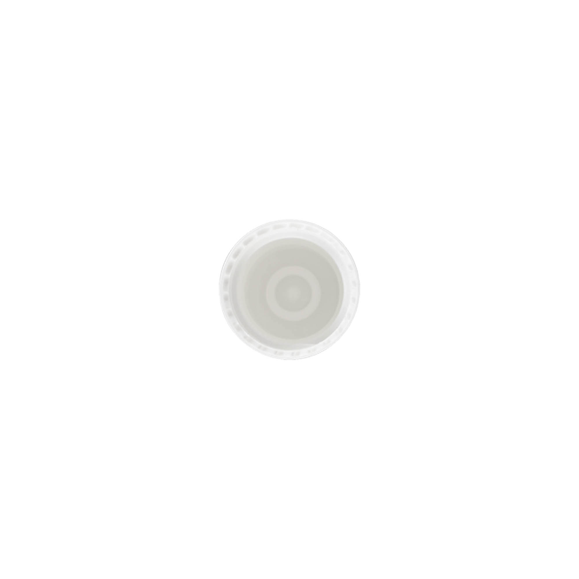 Hetter for 10 ml roll-on-flaske, PP-plast, hvit, for åpning: skrukork
