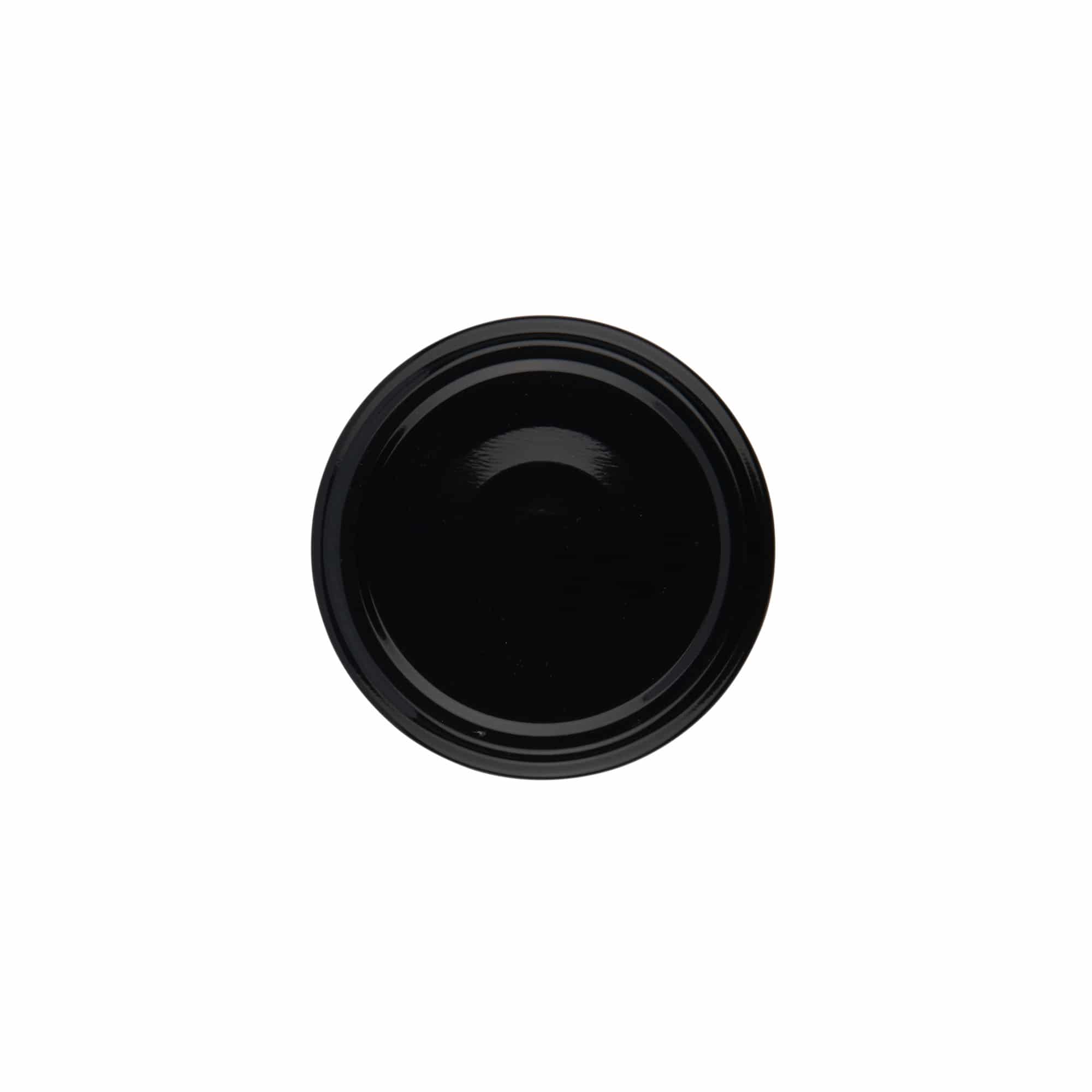 Twist-Off-lokk, hvit blikkplate, svart, for åpning: TO 63