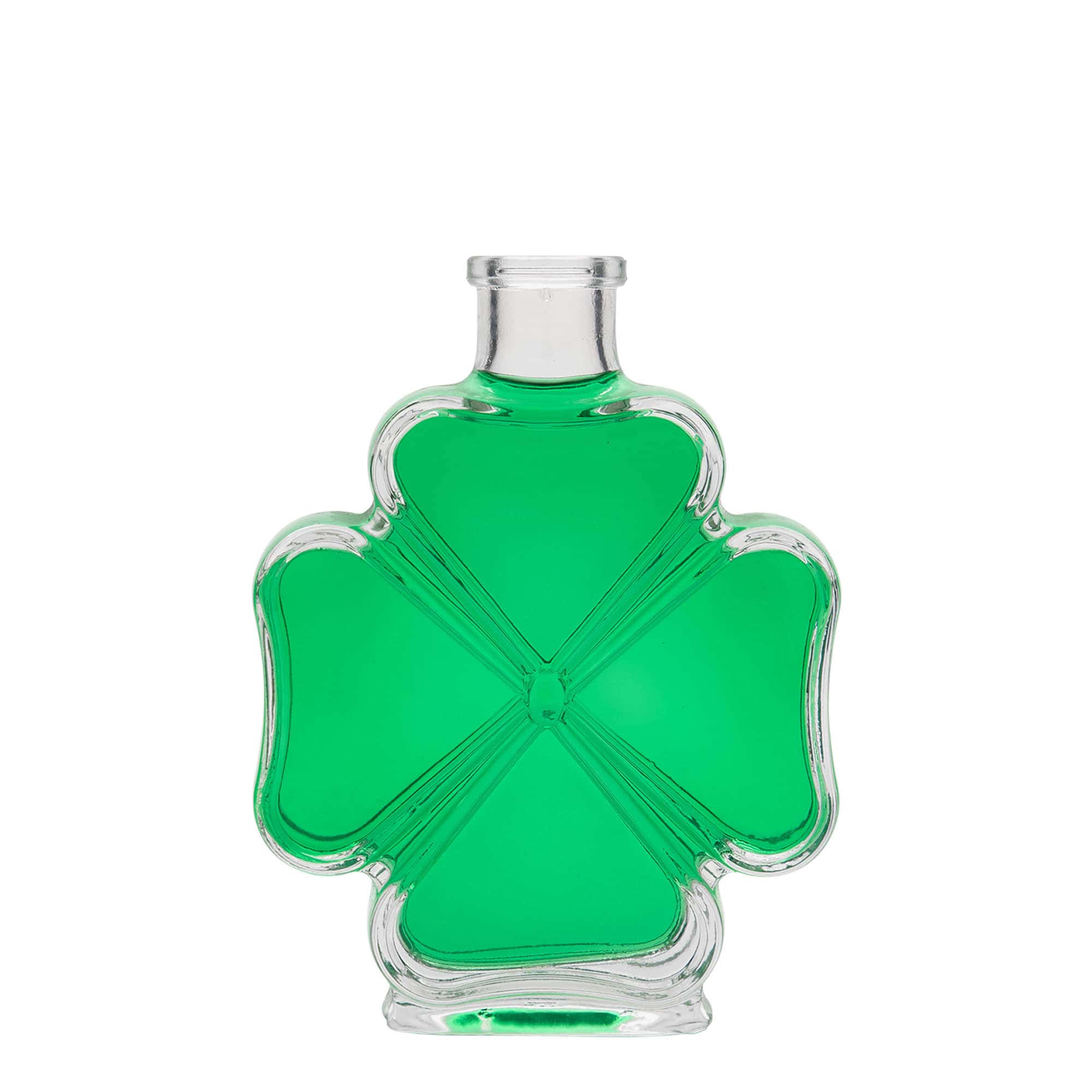 200 ml glassflaske "Kløverblad", åpning: Kork