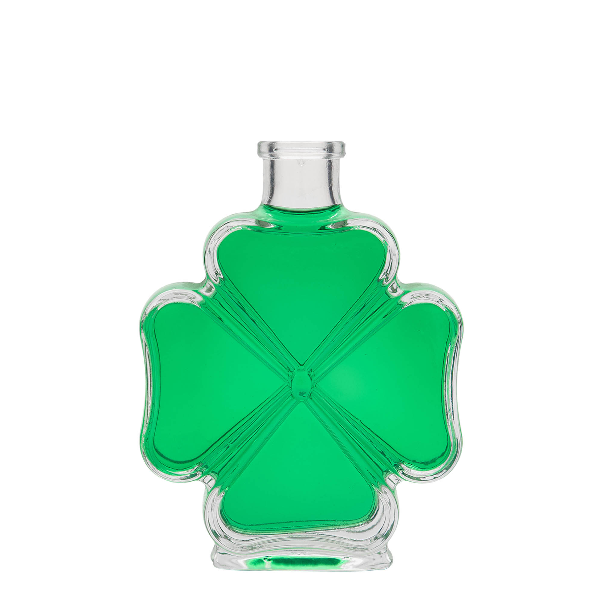 200 ml glassflaske 'Kløverblad', åpning: kork