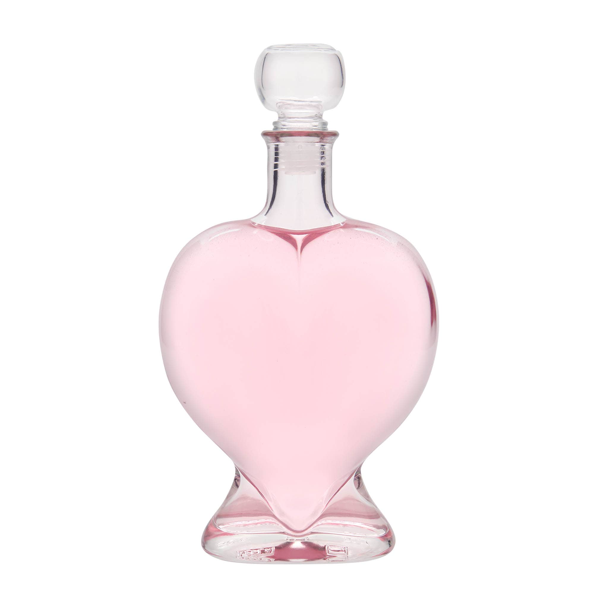 500 ml glassflaske 'Hjerte', munn: kork