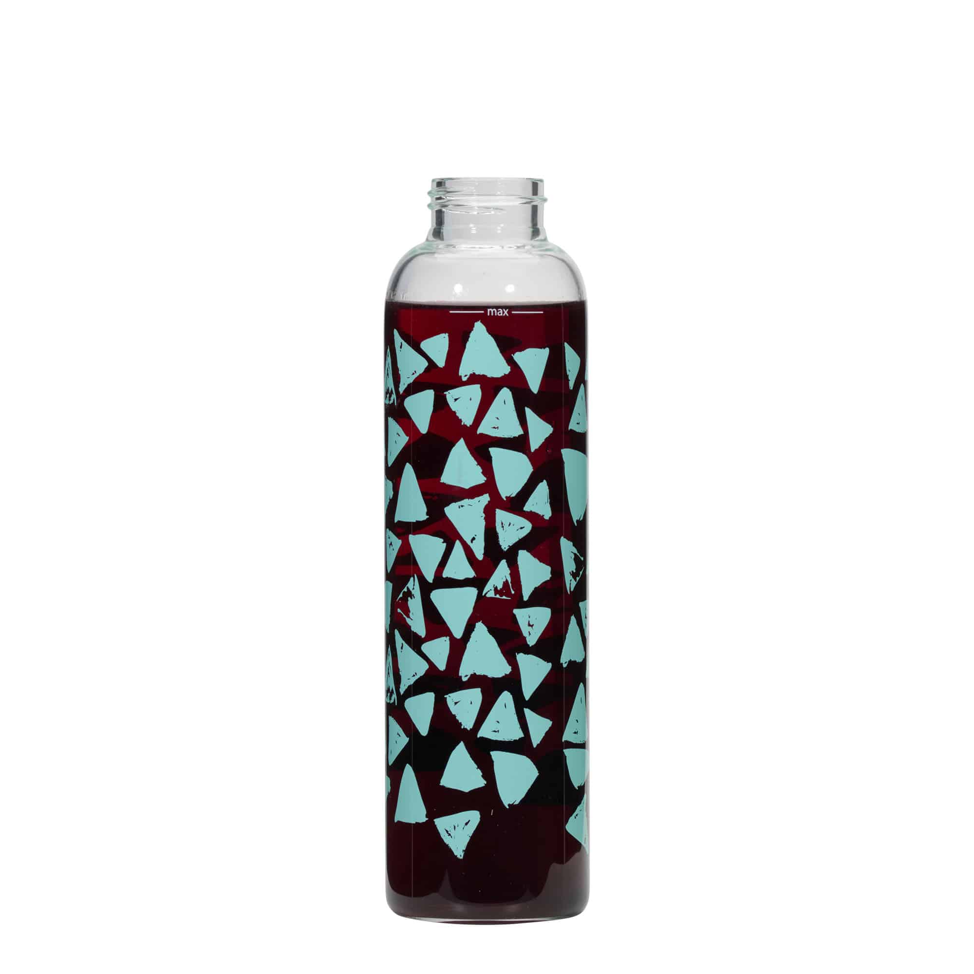 500 ml drikkeflaske "Perseus", motiv: Turkise trekanter, åpning: Skrulokk