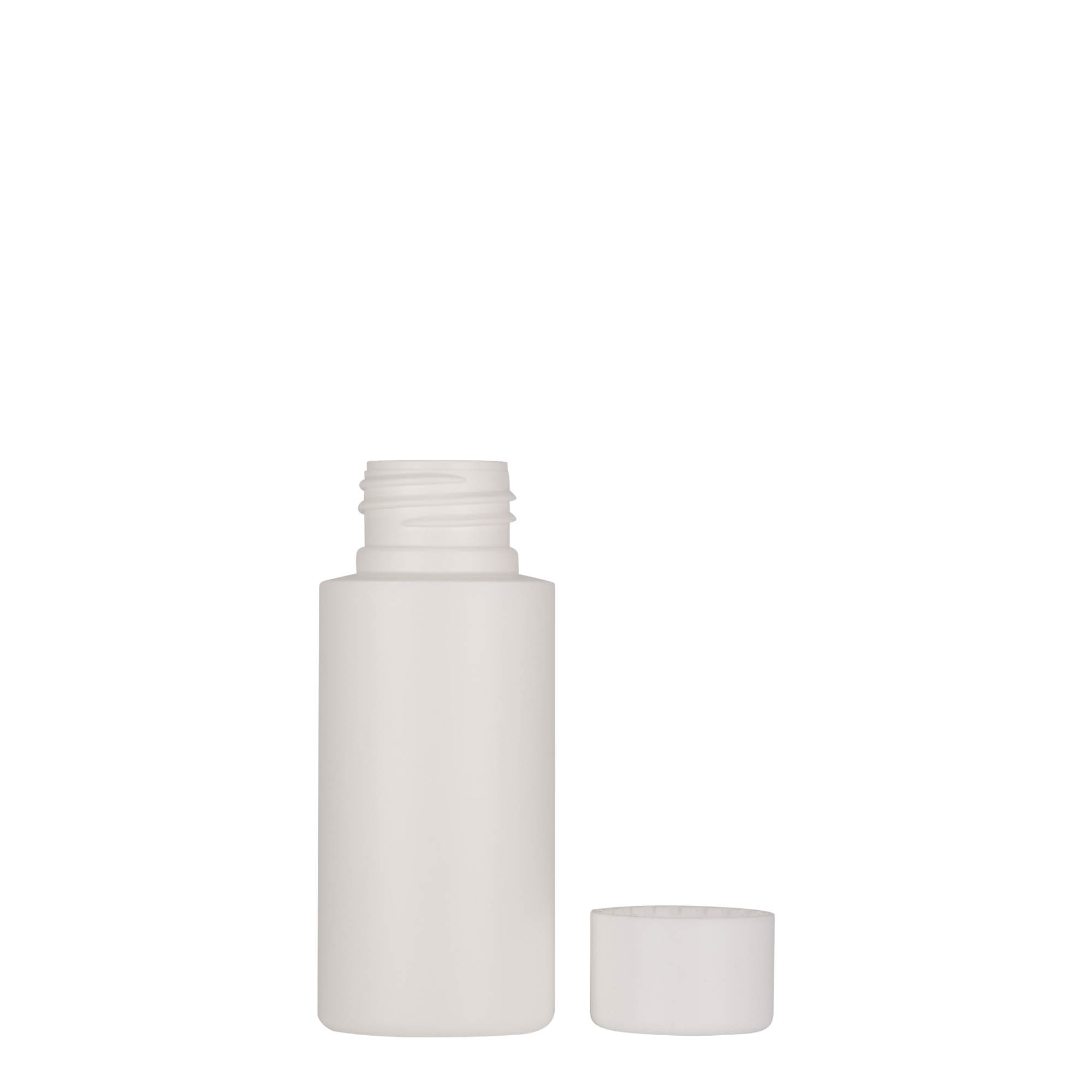 50 ml plastflaske 'Pipe', HDPE, hvit, åpning: 24/410