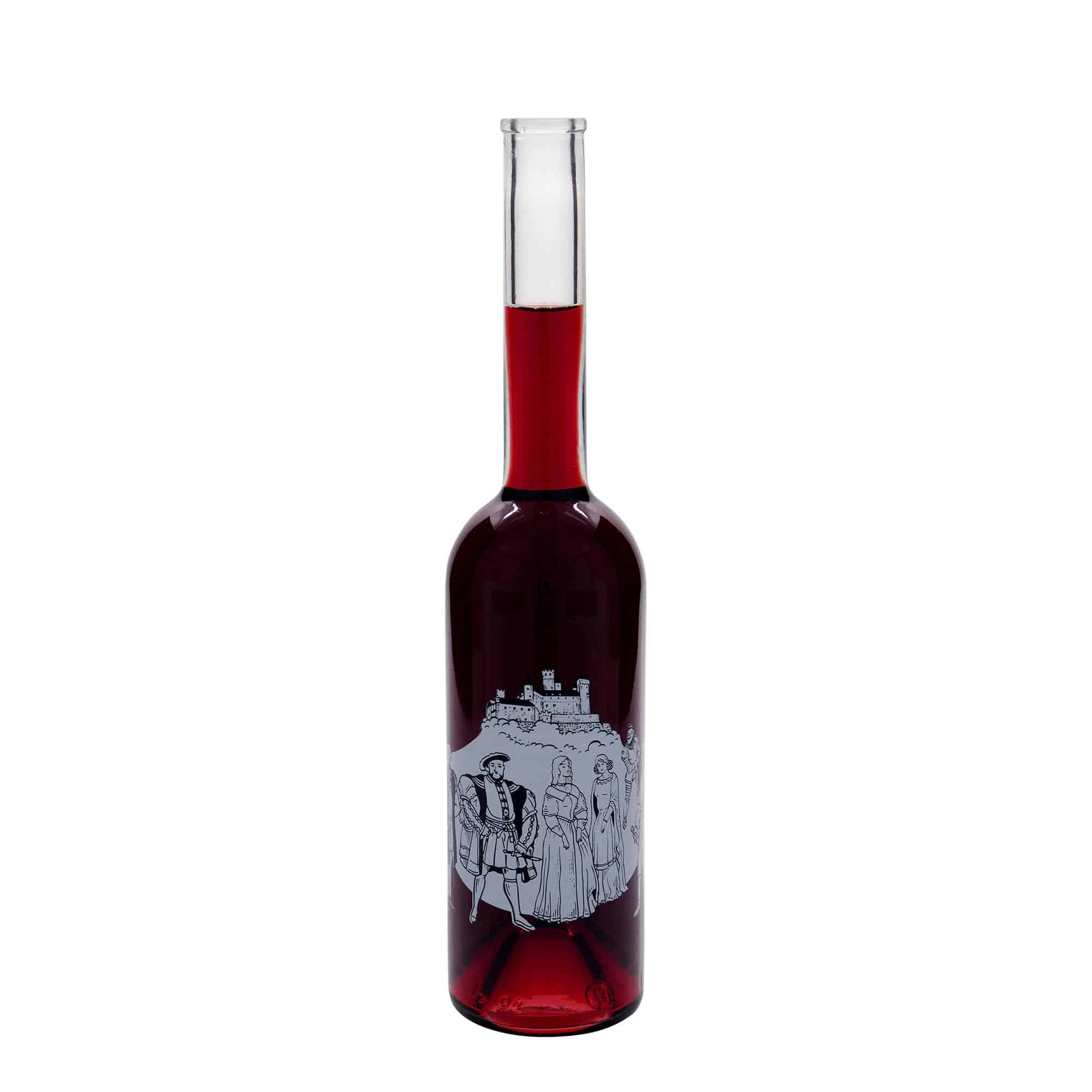 500 ml glassflaske "Opera", motiv: Mittelalter, åpning: Kork