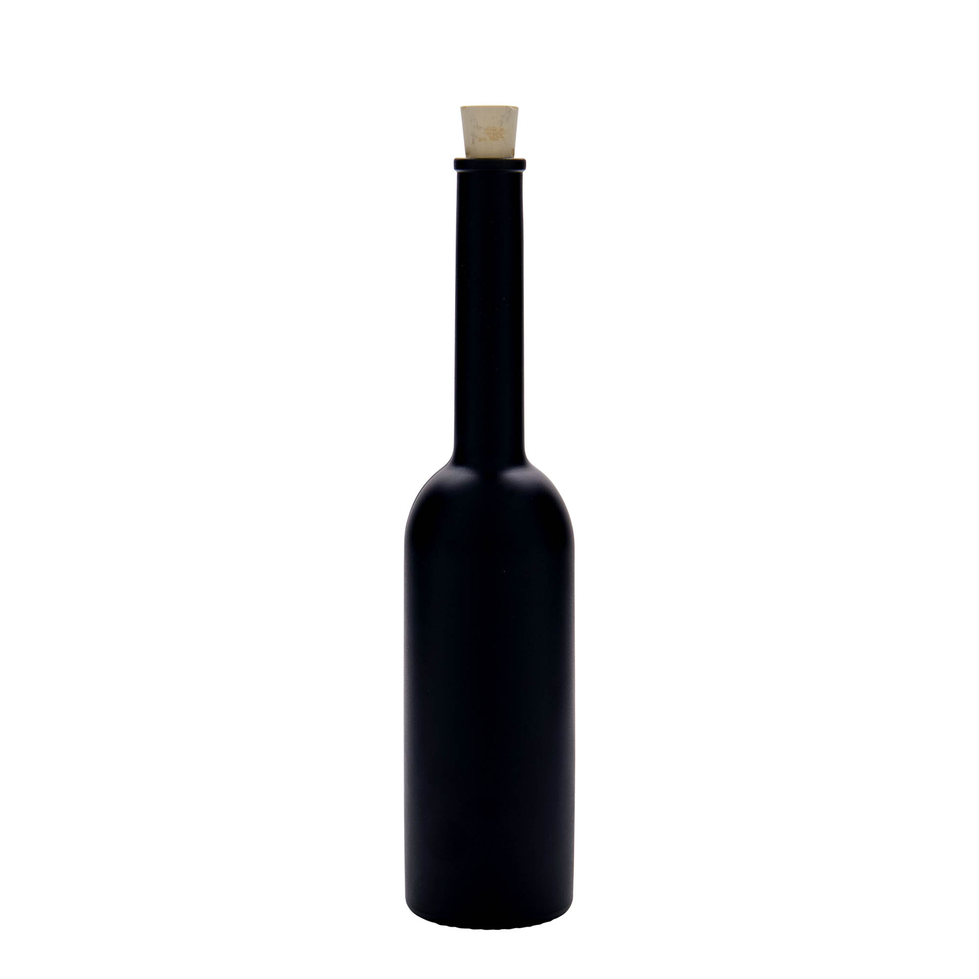 200 ml glassflaske 'Opera', svart, åpning: kork