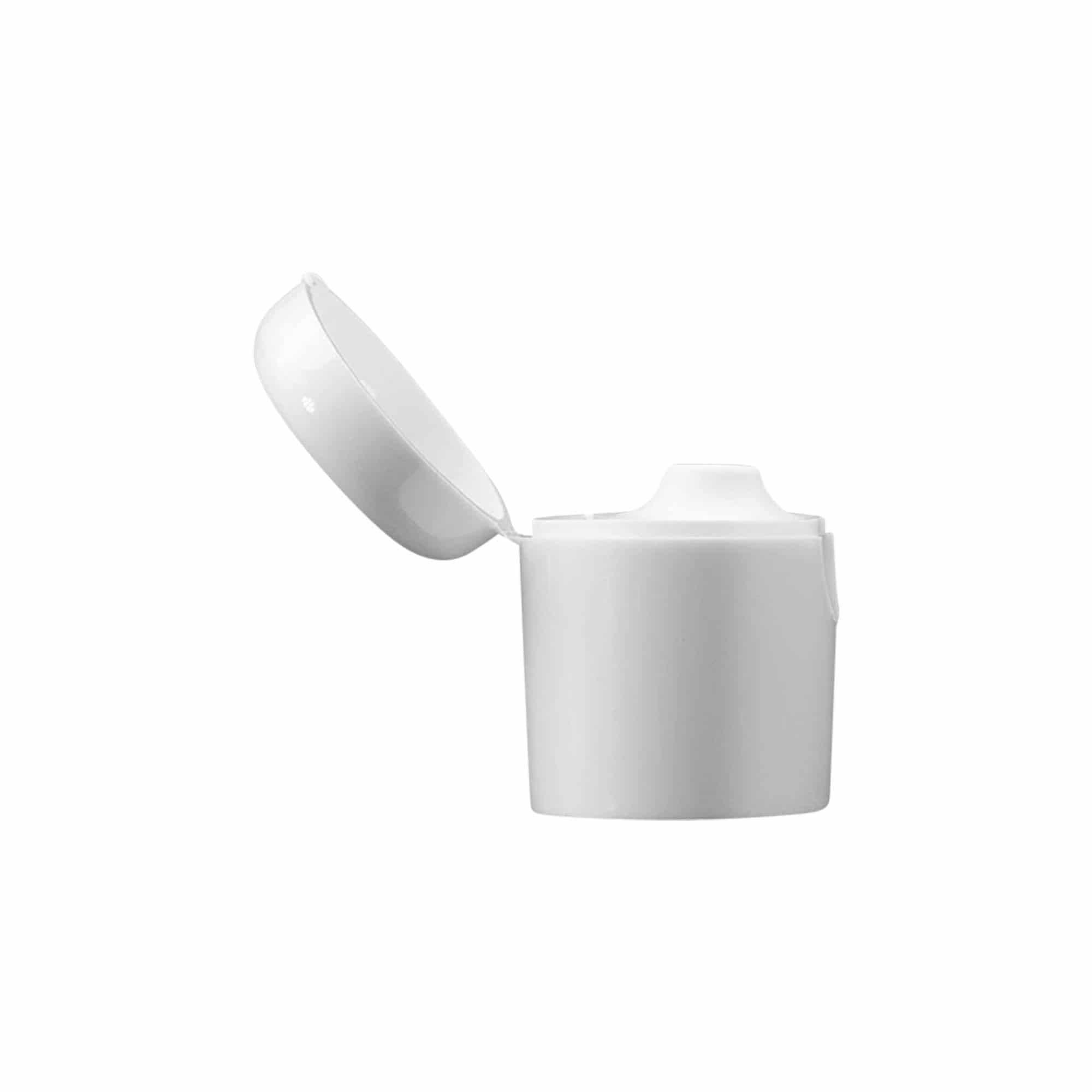 Skrulokk med hengsel for 'Indy', plast, hvit Skrulokk med hengsel for 'Indy', plast, hvit