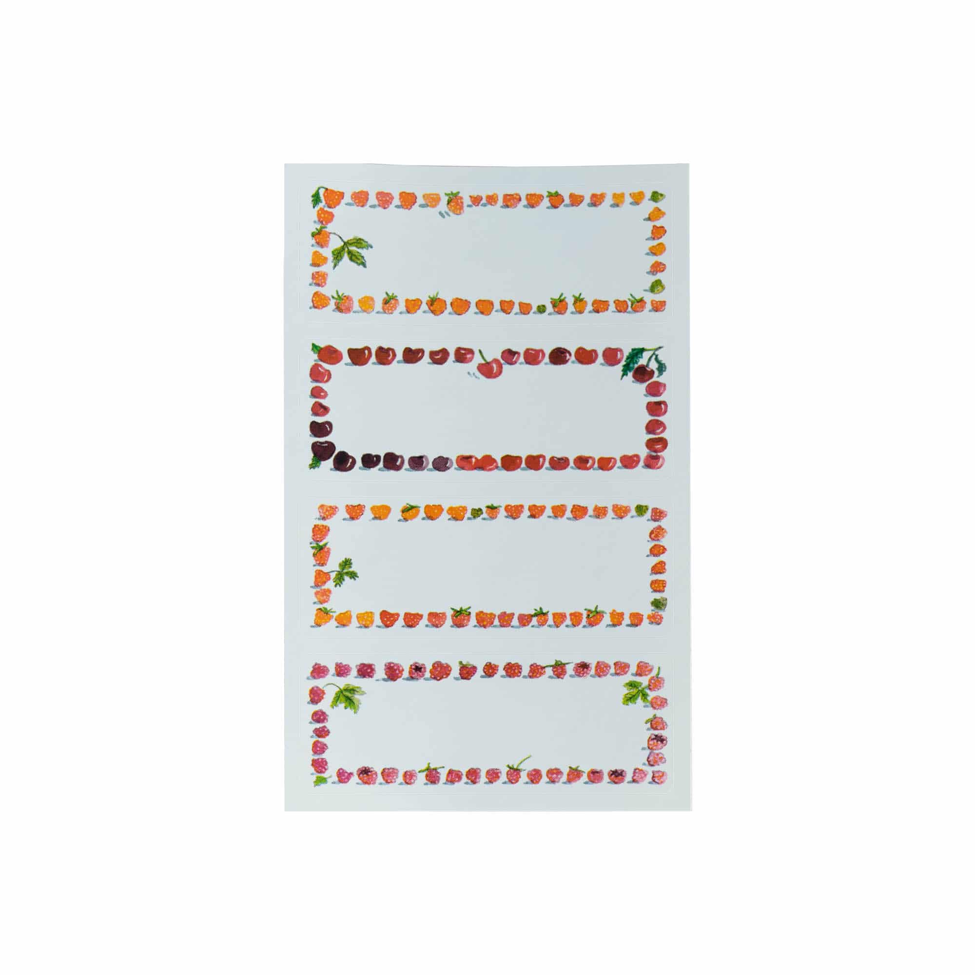 Zweckform etiketter 'Frukt-ramme', rektangulær, papir, flerfarget