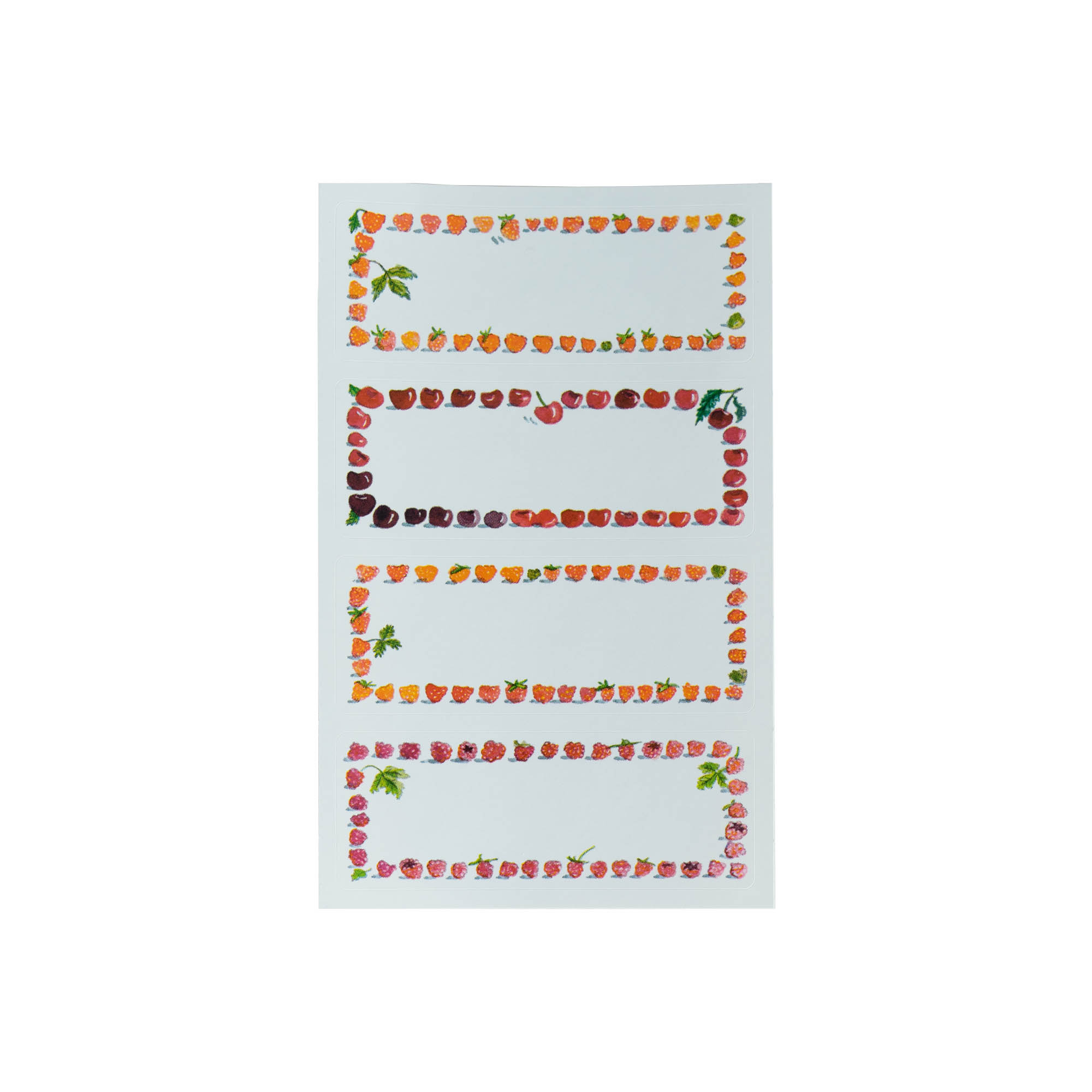 Zweckform etiketter 'Frukt-ramme', rektangulær, papir, flerfarget Zweckform etiketter 'Frukt-ramme', rektangulær, papir, flerfarget