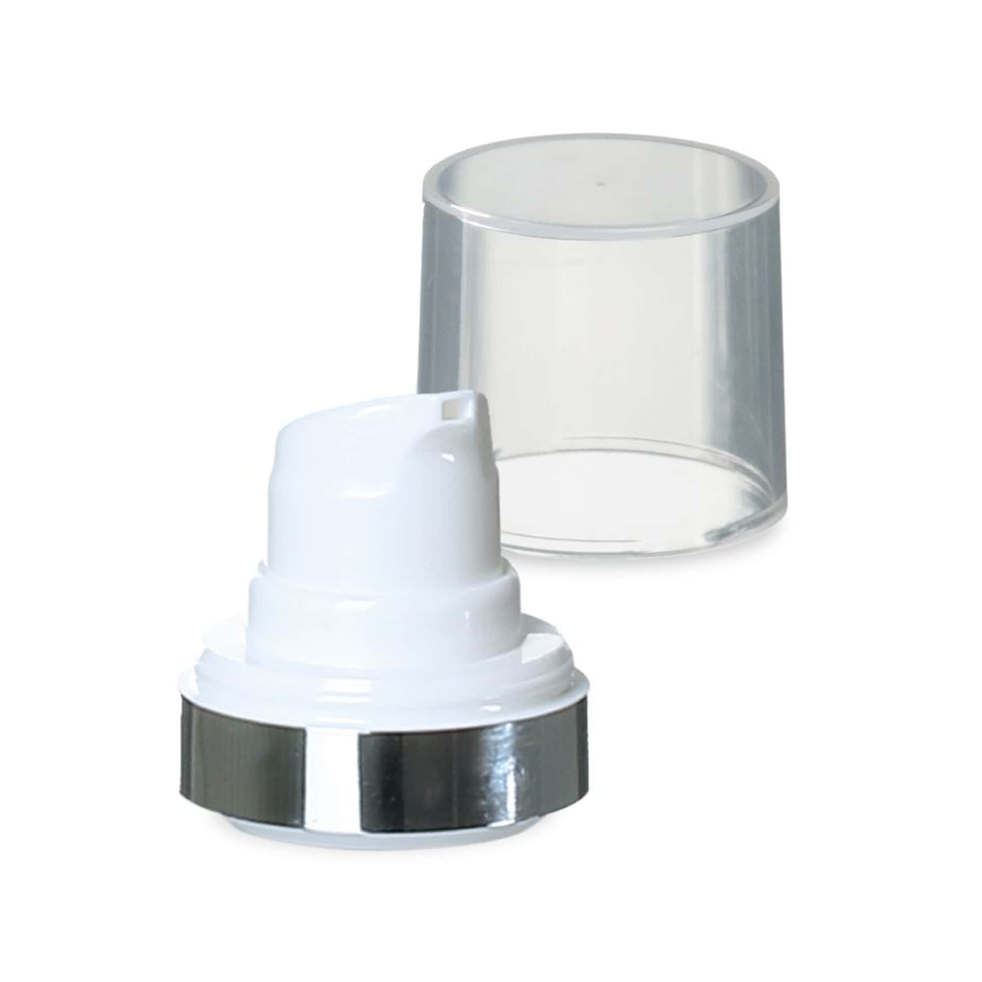 Airless-hode Micro sølvkant + naturfarget, blank stikkhette Airless-hode Micro sølvkant + naturfarget, blank stikkhette