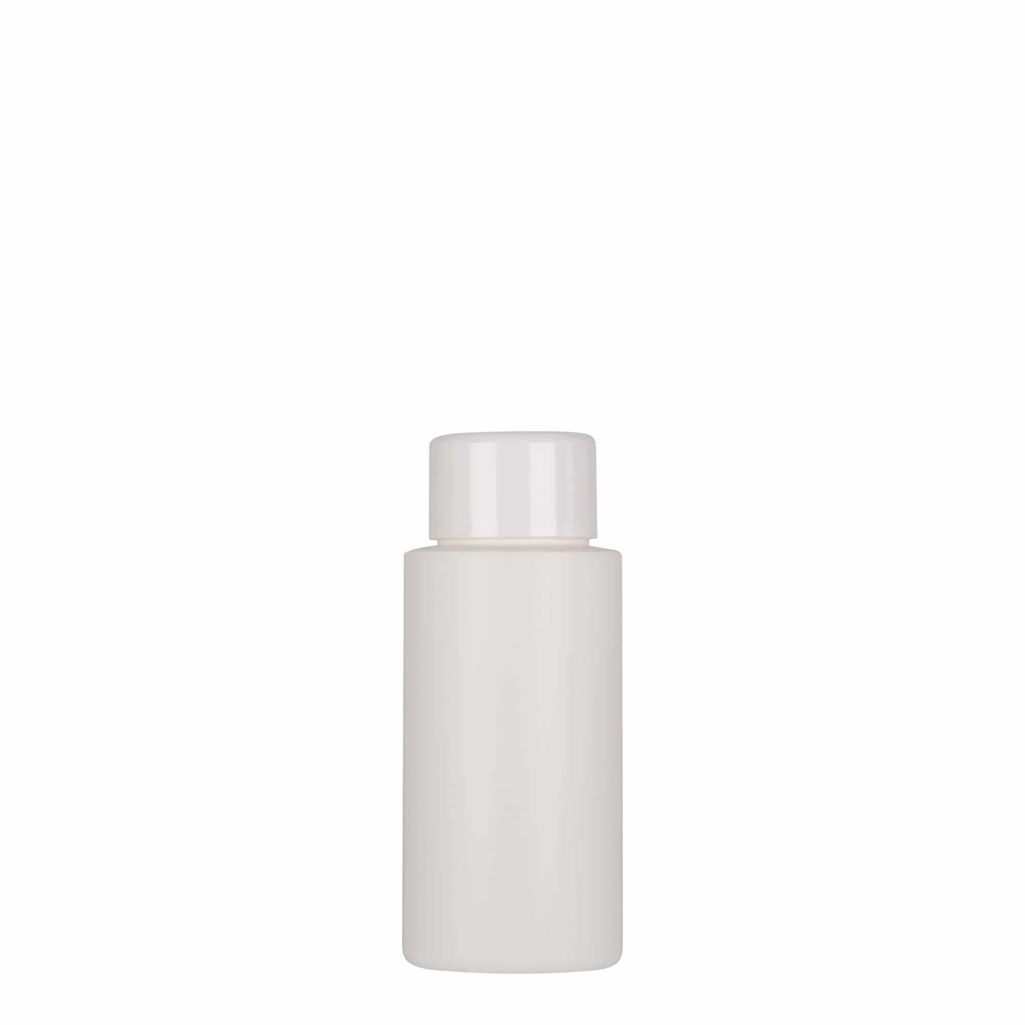 50 ml plastflaske 'Pipe', HDPE, hvit, åpning: 24/410 50 ml plastflaske 'Pipe', HDPE, hvit, åpning: 24/410
