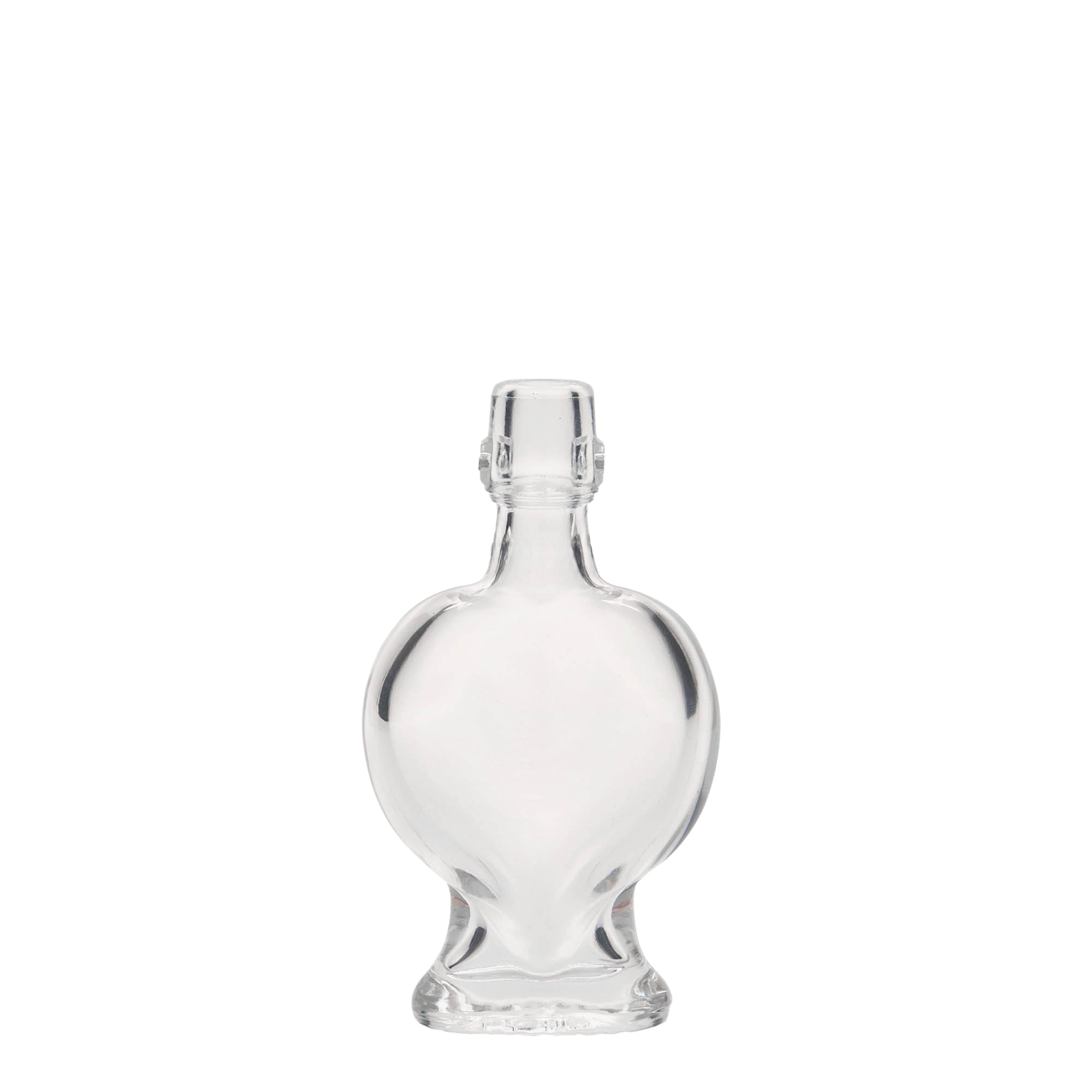 40 ml glassflaske 'Hjerte', åpning: hengselkork 40 ml glassflaske 'Hjerte', åpning: hengselkork