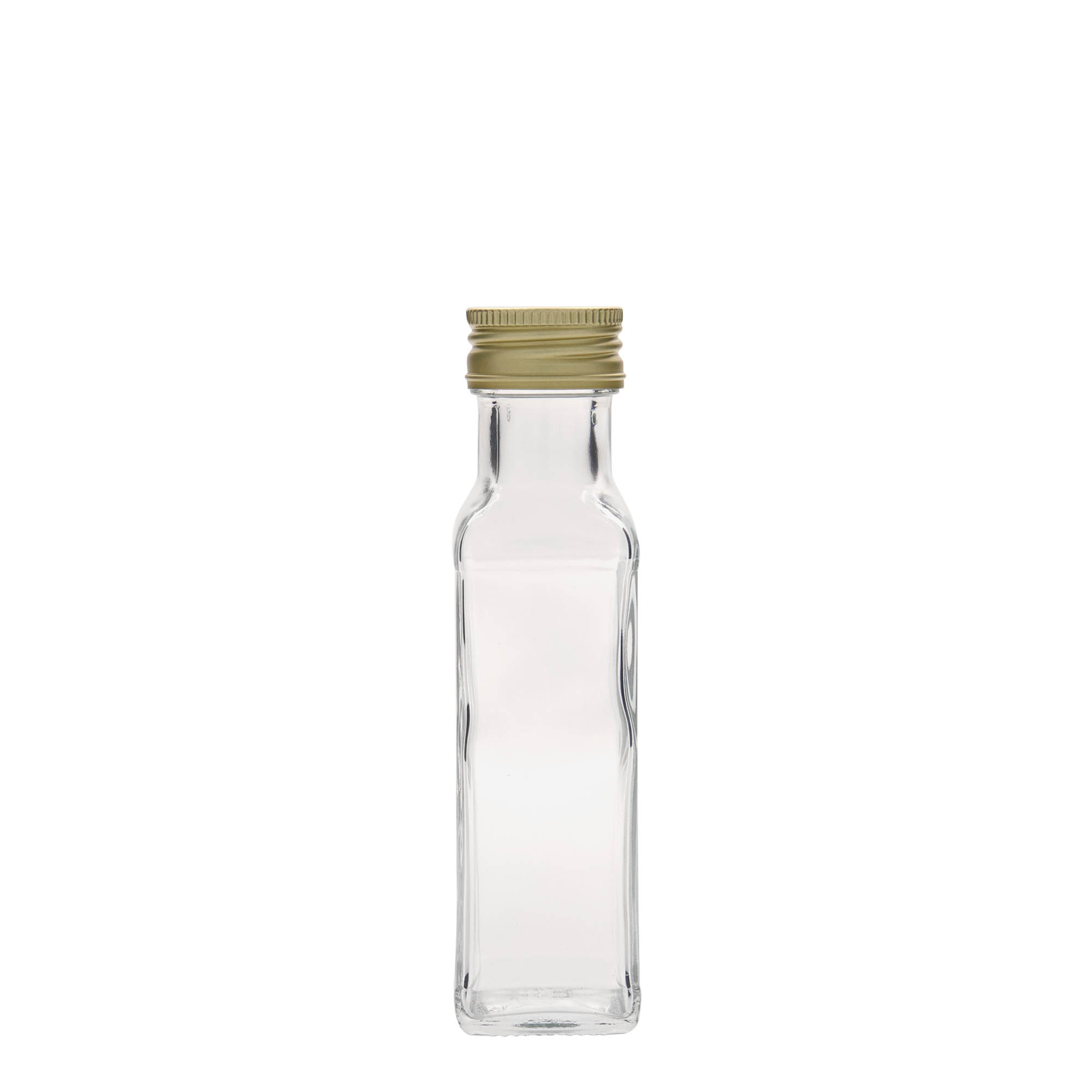100 ml glassflaske 'Marasca', firkantet, åpning: PP 31,5