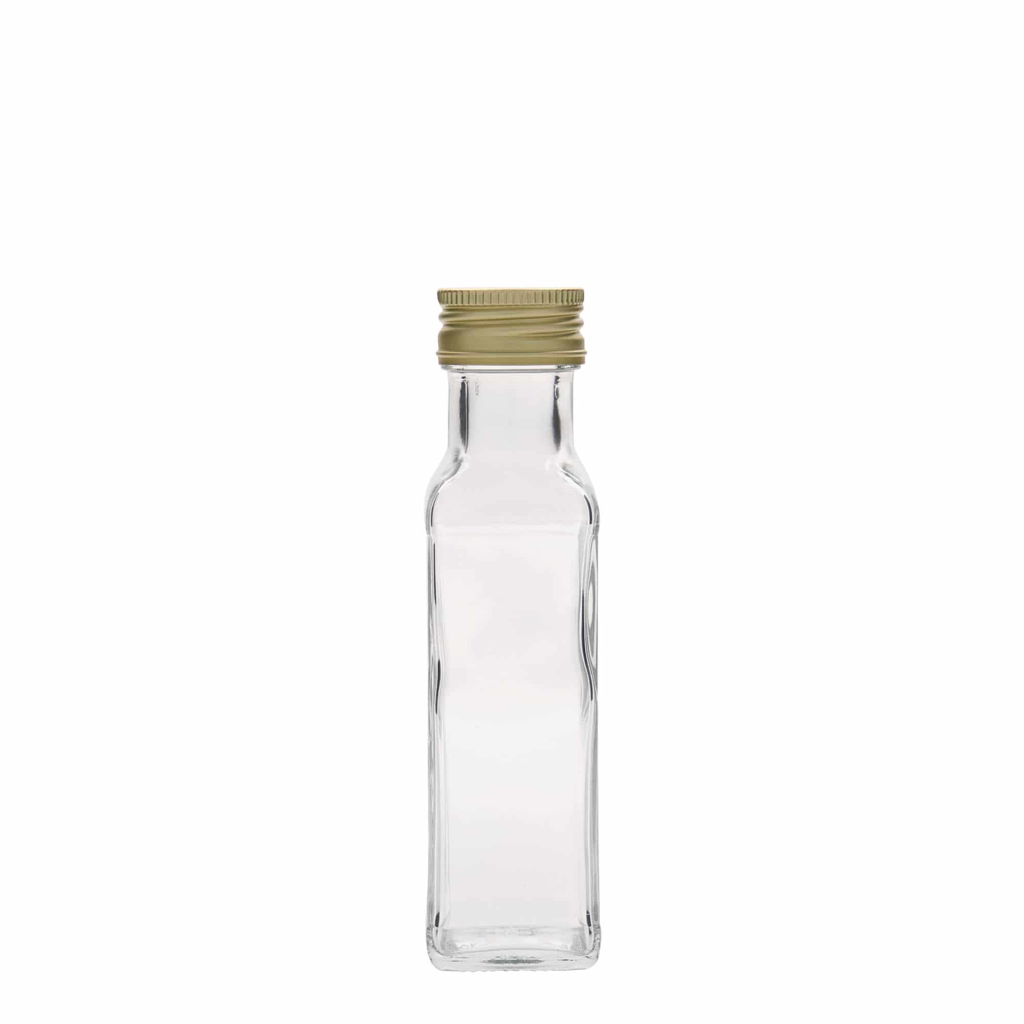 100 ml glassflaske 'Marasca', firkantet, åpning: PP 31,5