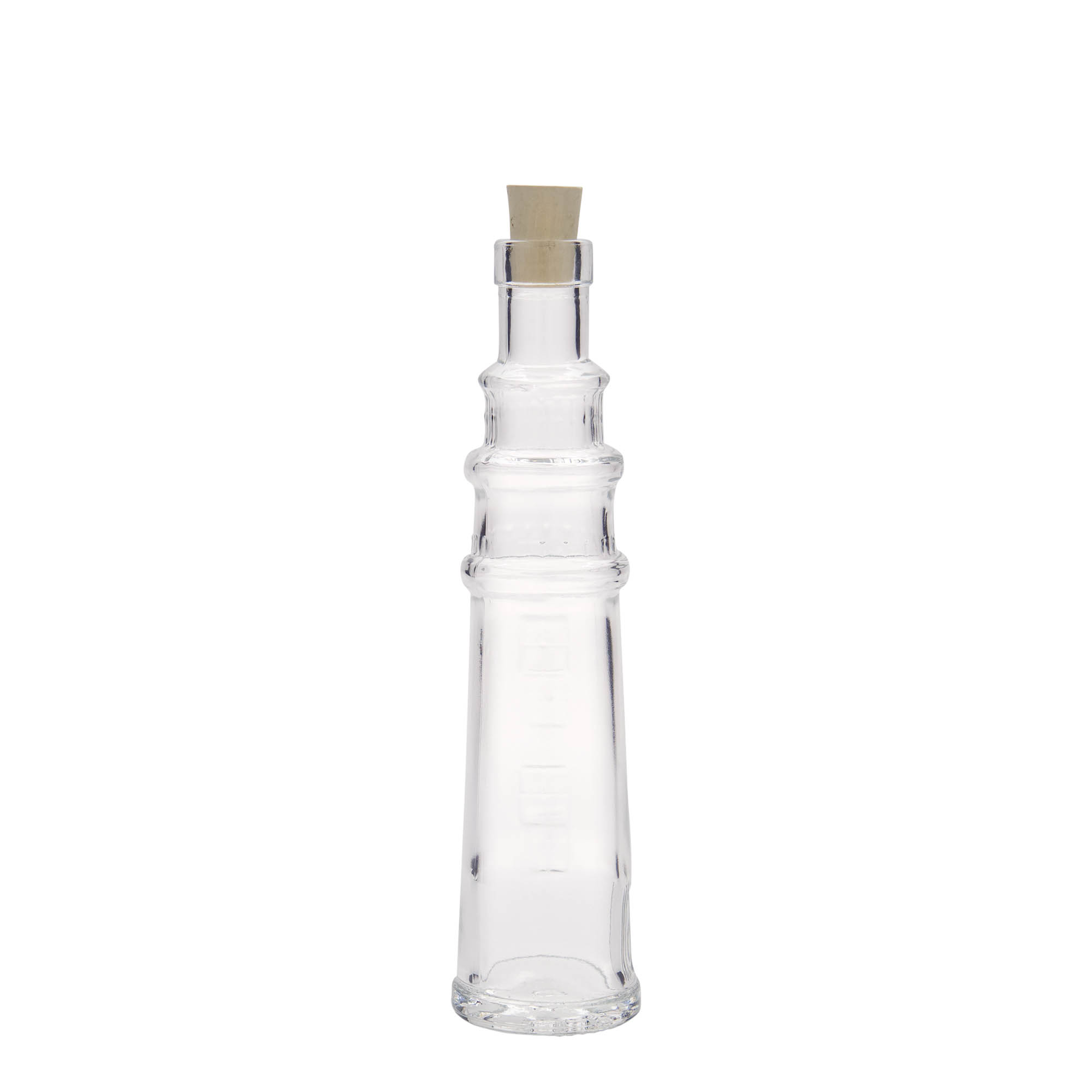 100 ml glassflaske 'Leuchtturm', åpning: kork