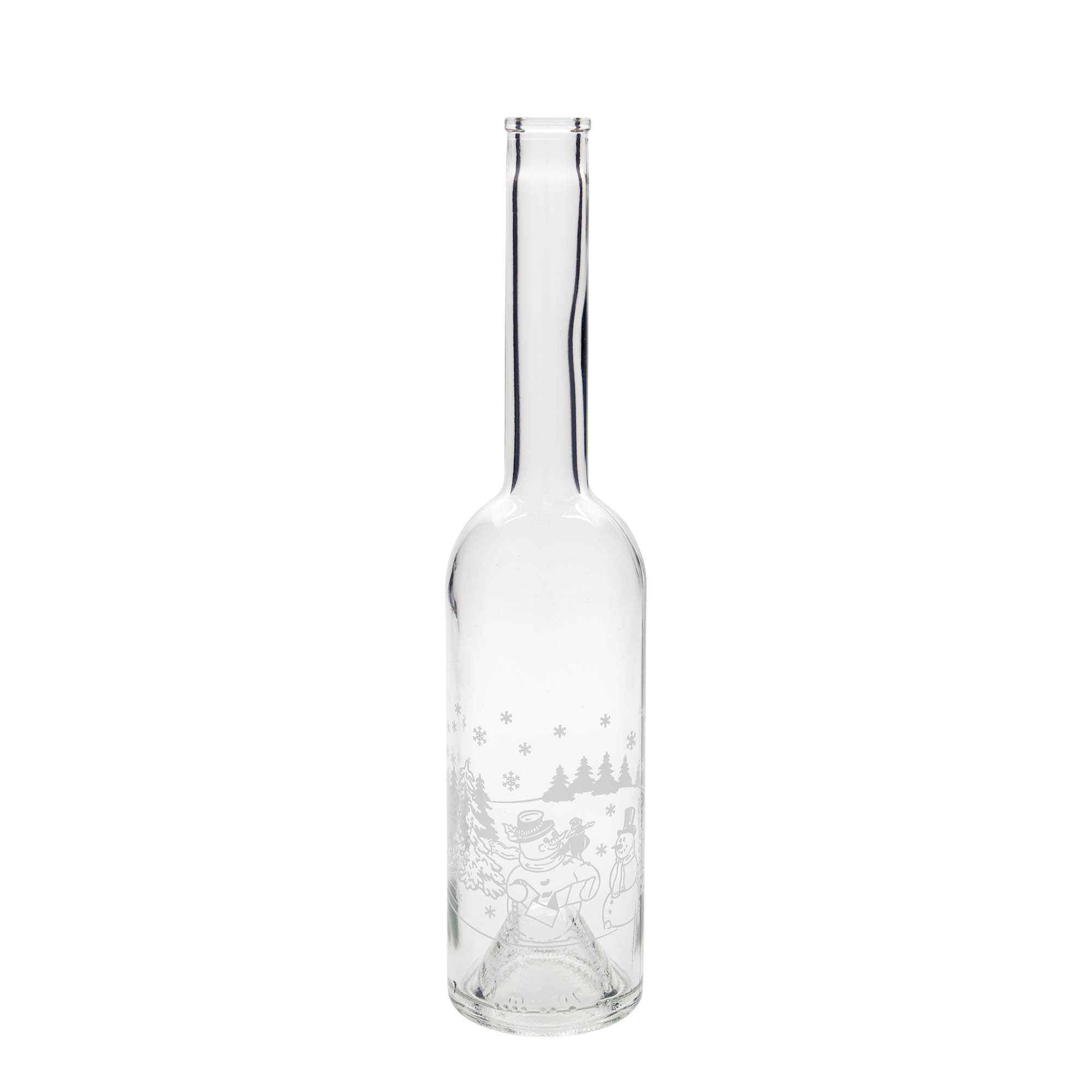 500 ml glassflaske 'Opera', motiv: snømannflaske, åpning: kork 500 ml glassflaske 'Opera', motiv: snømannflaske, åpning: kork