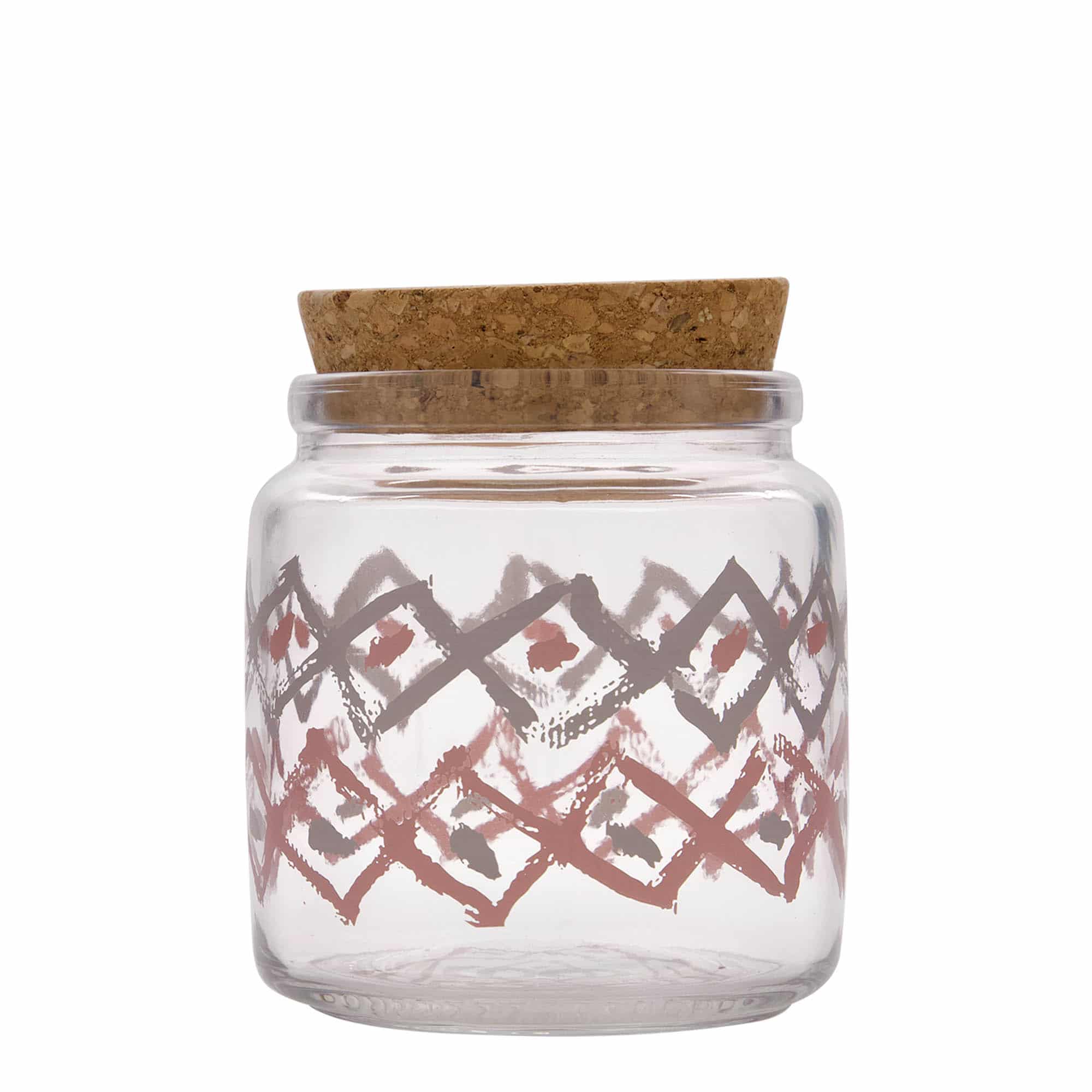 750 ml korkglass 'Giara', motiv: Manolibera rosa, åpning: kork 750 ml korkglass 'Giara', motiv: Manolibera rosa, åpning: kork