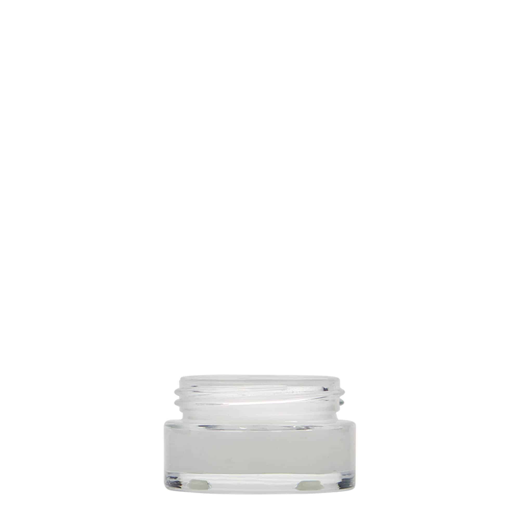 15 ml krukke "Clear Edition", glass, åpning: Skrulokk