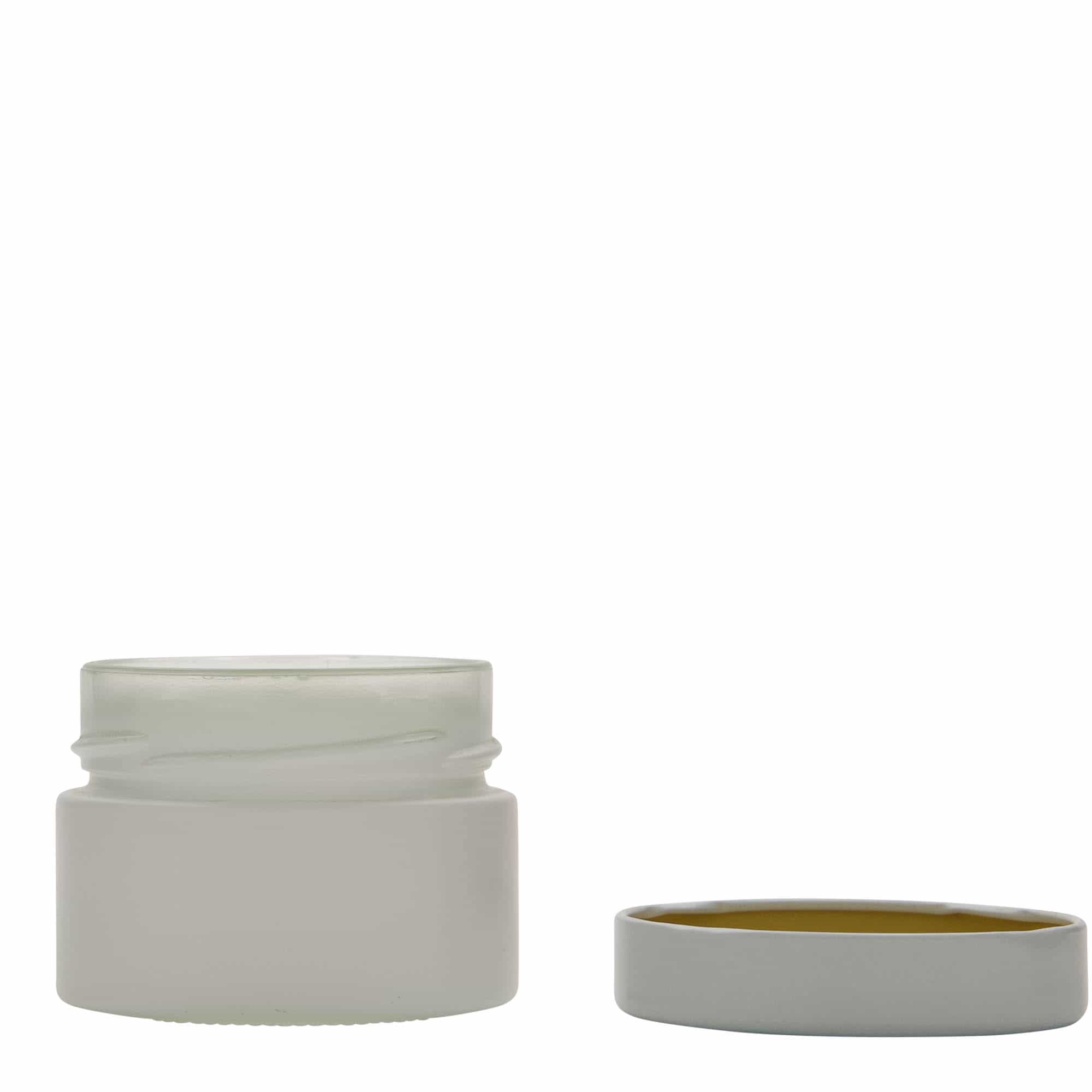 130 ml rundt glass "Aurora', hvit, åpning: Deep-Twist-Off (DTO 66)