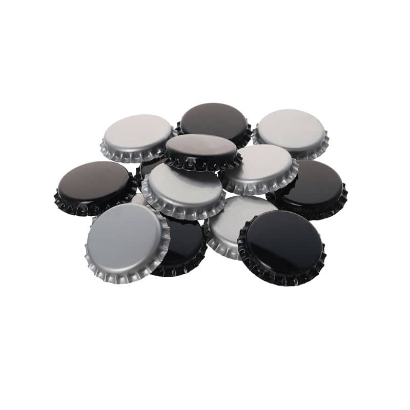 Kronlokk 29 mm, metall, svart