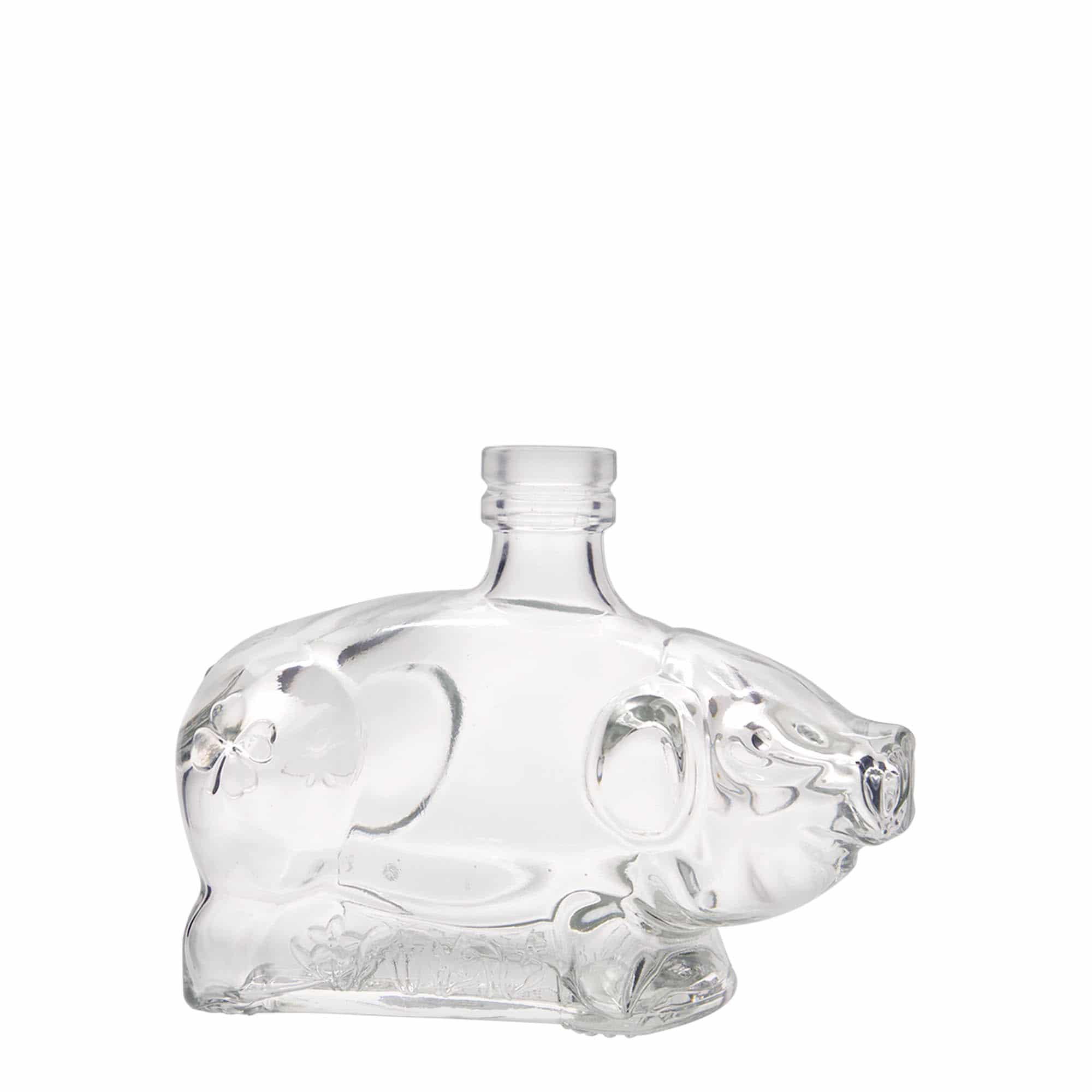 200 ml glassflaske "Heldiggris", åpning: Kork
