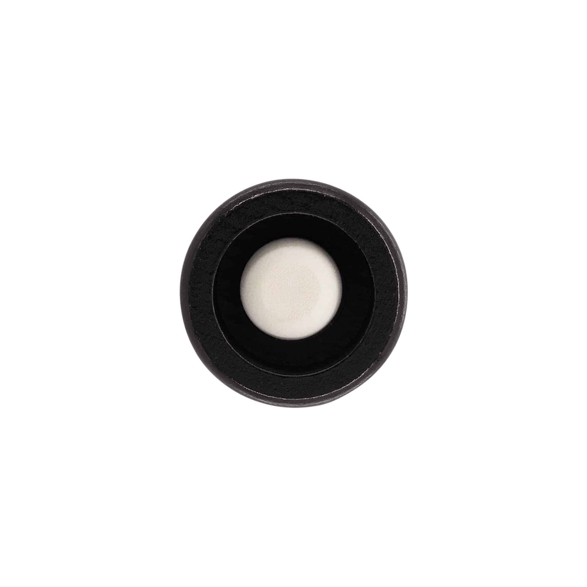 Håndtak kork 19 mm "Melon", tre/PE, svart, for åpning: kork