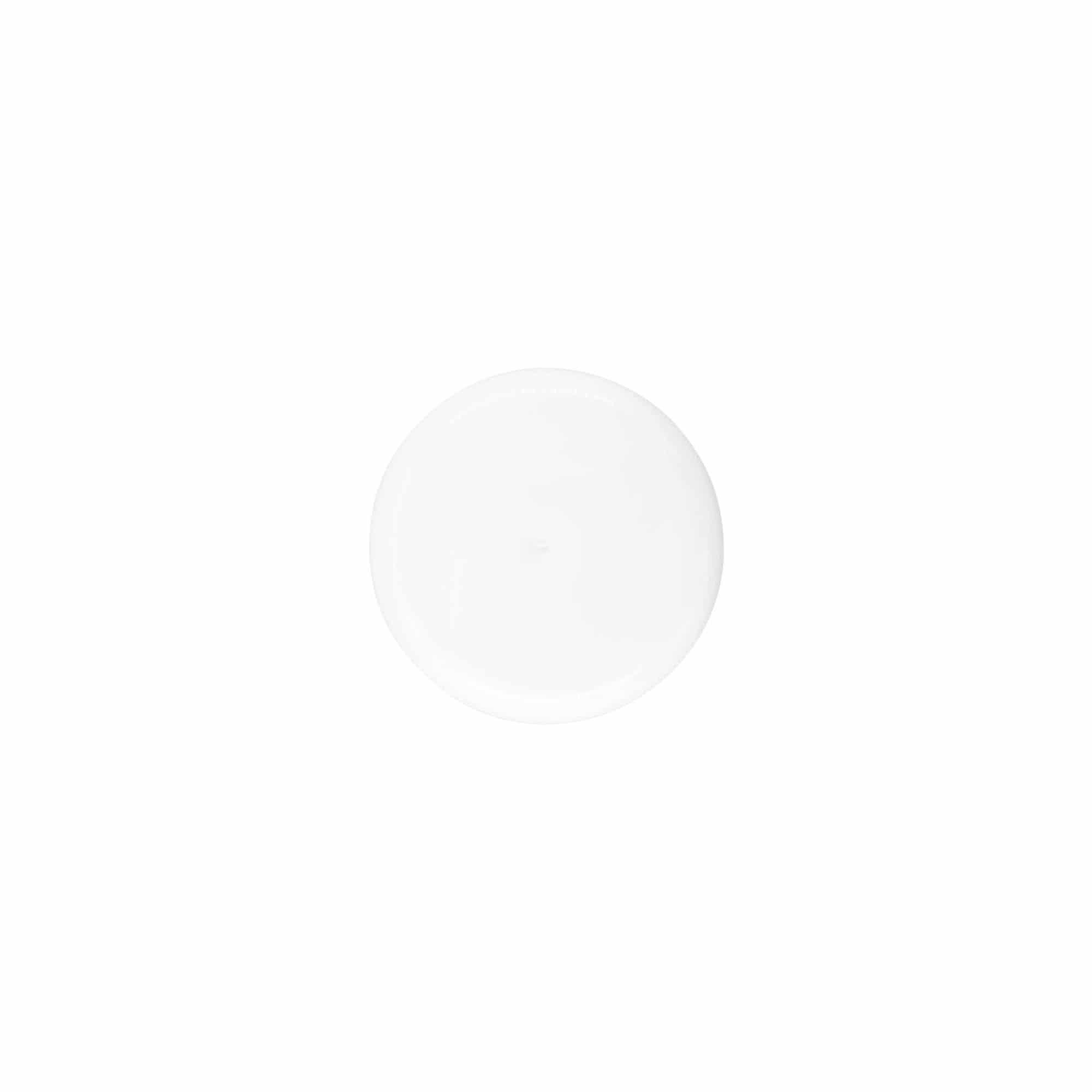 Skrulokk med sprayinnsats, PP-plast, hvit, for åpning: 24/410