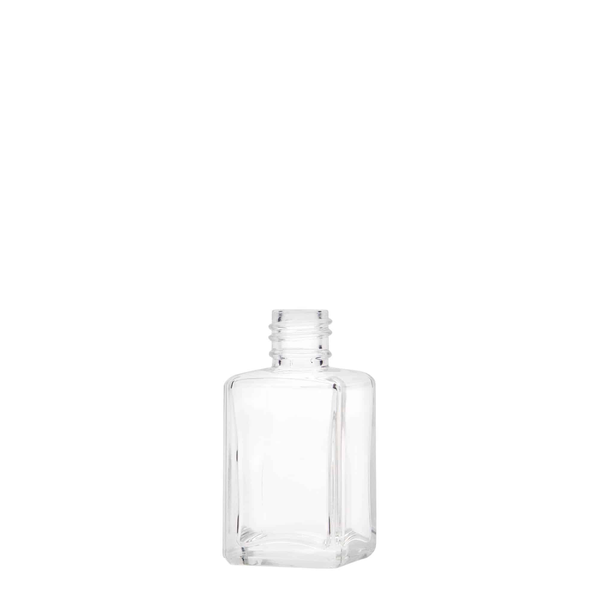 30 ml glassflaske 'Tamme', firkantet, åpning: PP 18