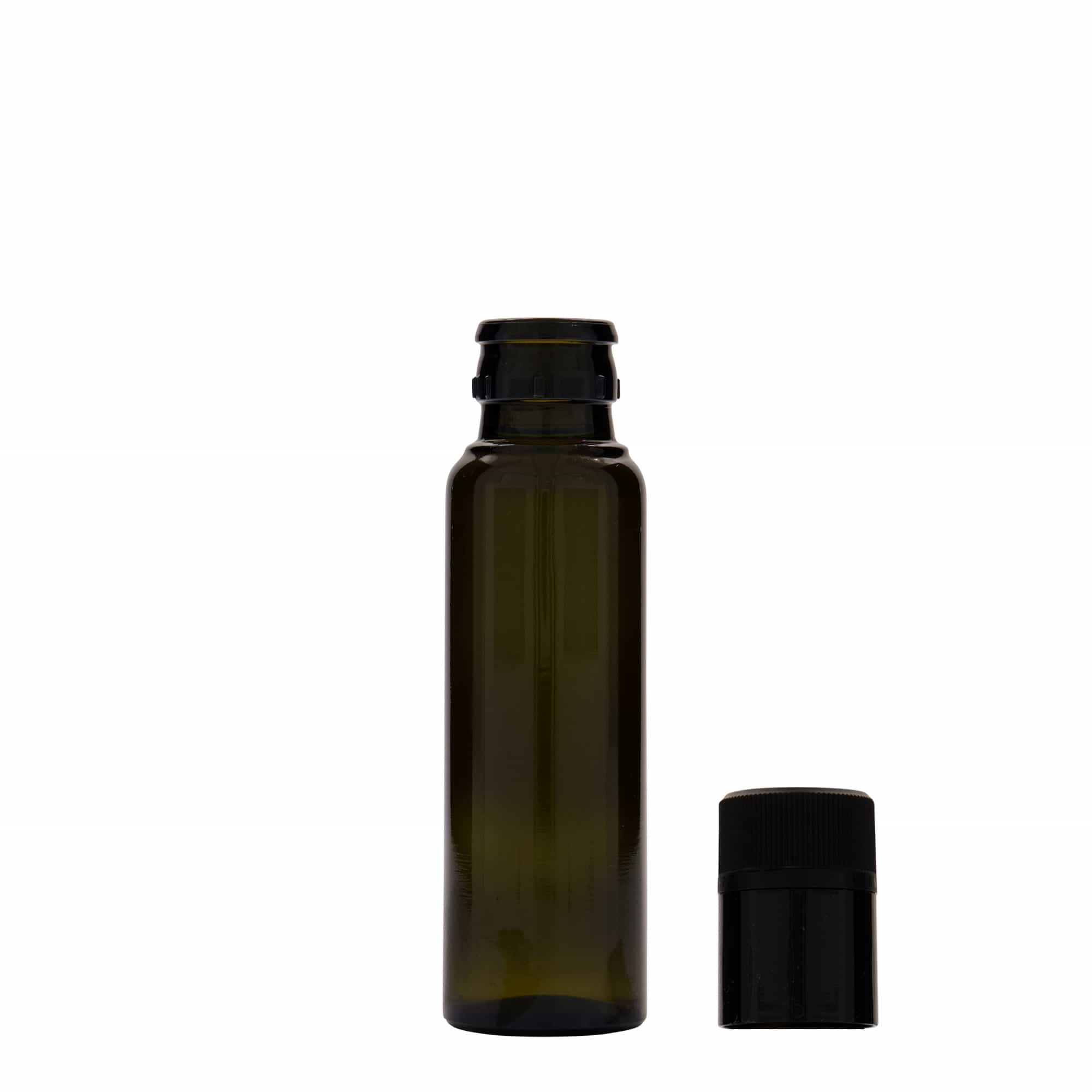 100 ml eddik-/oljeflaske 'Willy New', glass, antikkgrønn, åpning: DOP 100 ml eddik-/oljeflaske 'Willy New', glass, antikkgrønn, åpning: DOP