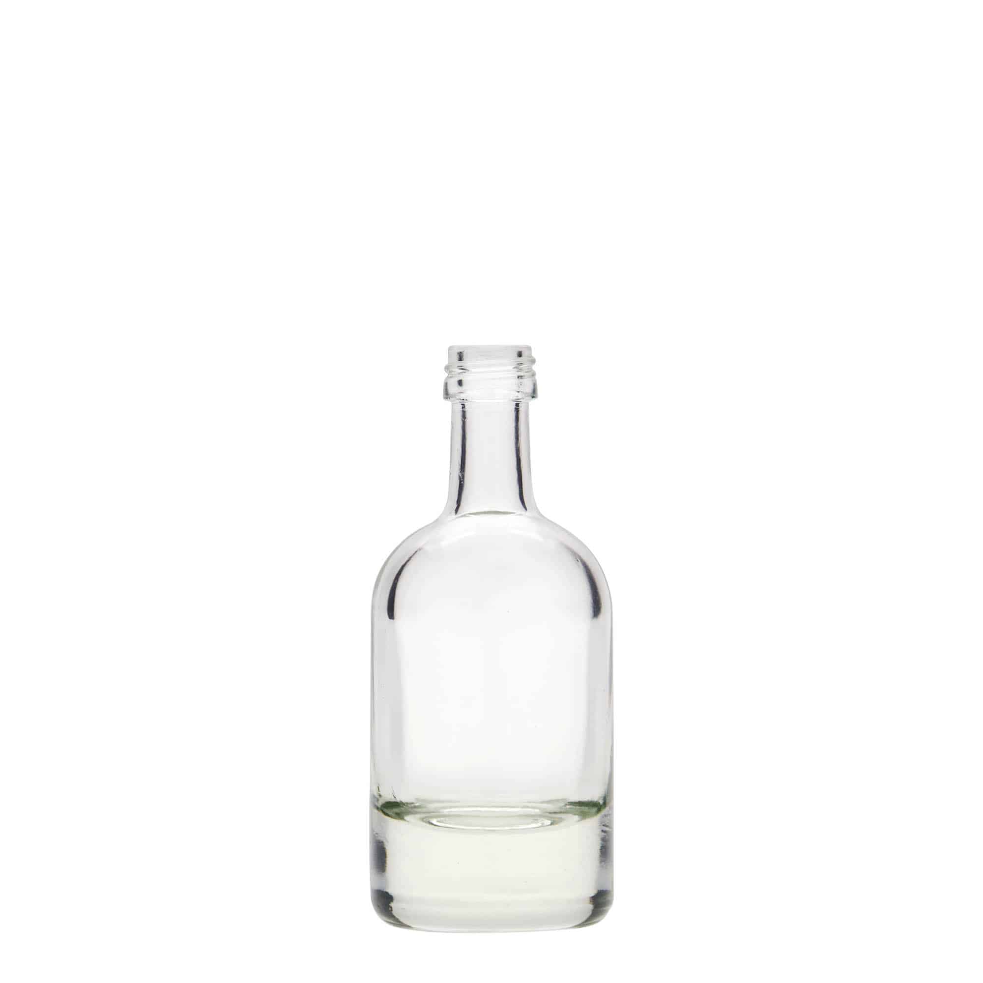50 ml glassflaske "Linea Uno", åpning: PP 18 50 ml glassflaske "Linea Uno", åpning: PP 18