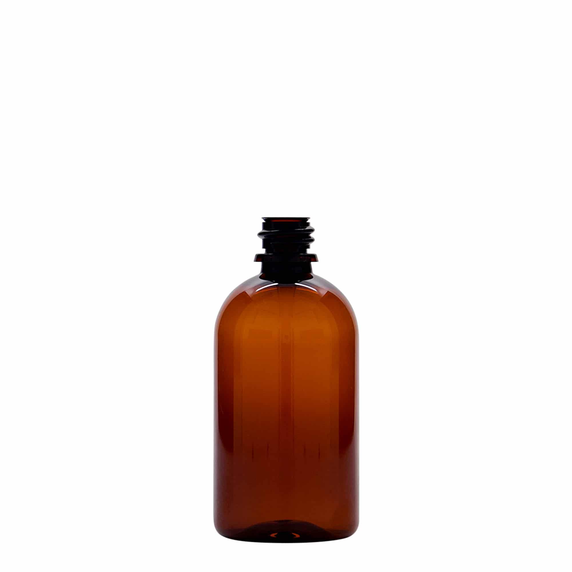 100 ml PET-medisinflaske "Easy Living", brun, plast, åpning: DIN 18 100 ml PET-medisinflaske "Easy Living", brun, plast, åpning: DIN 18