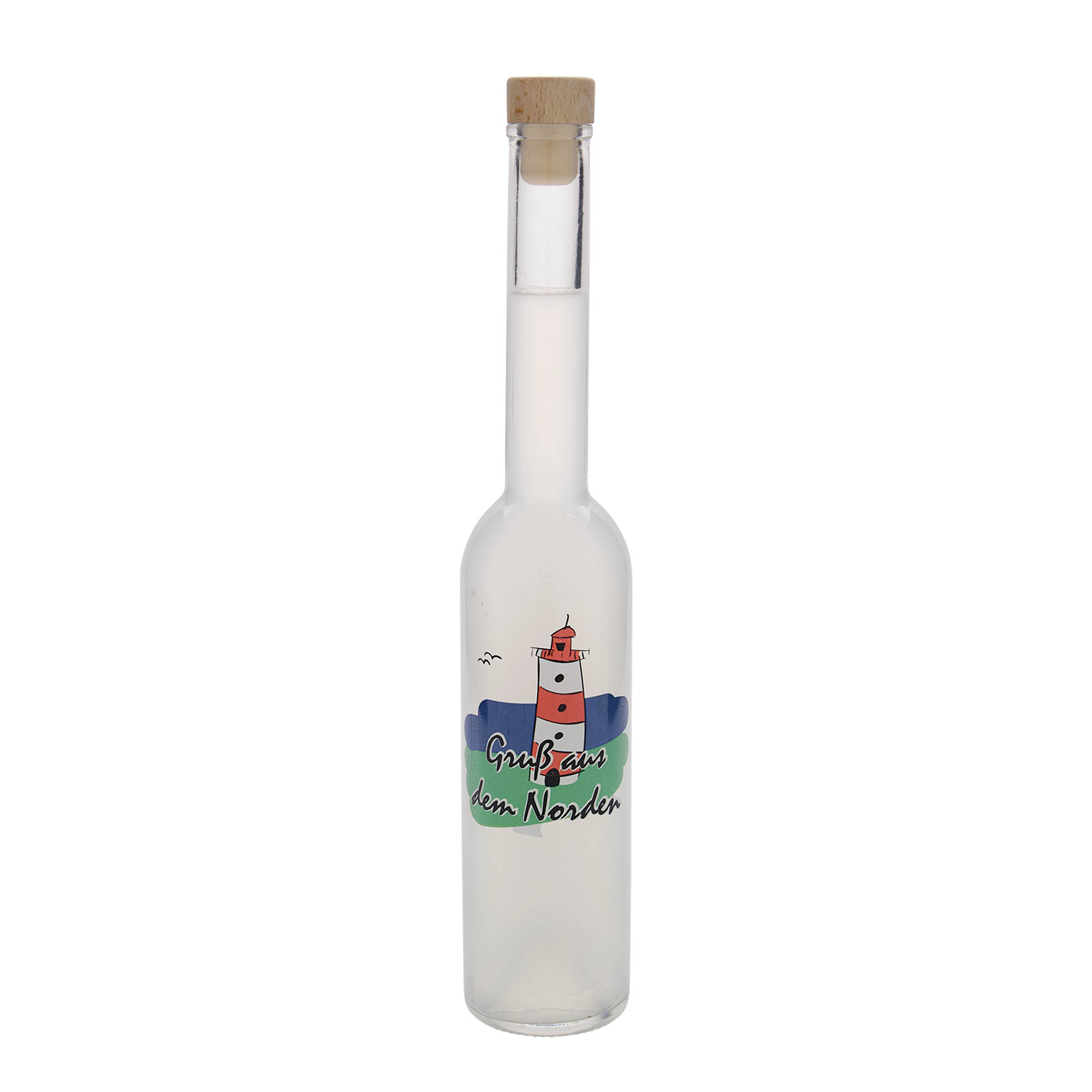 350 ml glassflaske 'Opera', motiv: Norden, åpning: kork