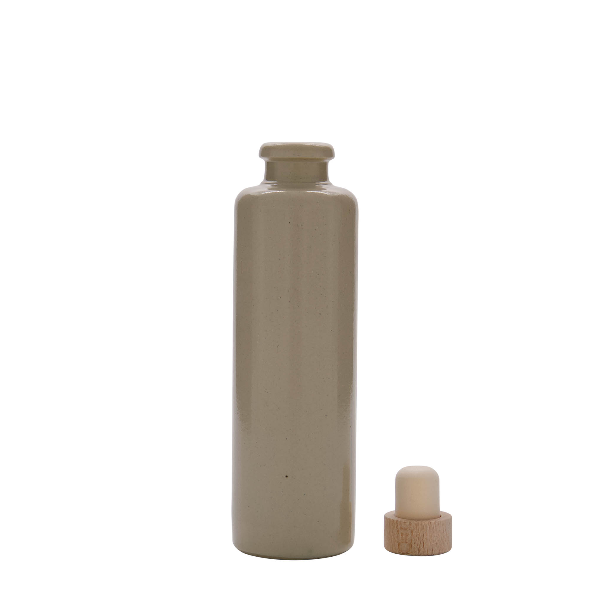 200 ml tonkrukke, steingods, beige, åpning: kork