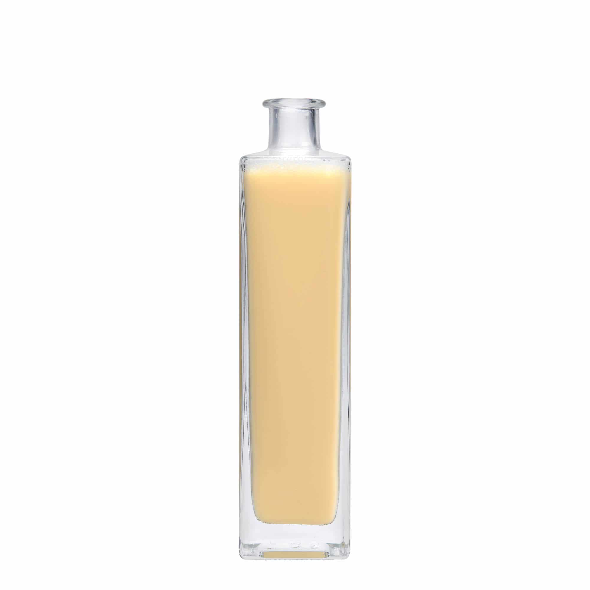 500 ml glassflaske "Rafaello", kvadratisk, åpning: Kork