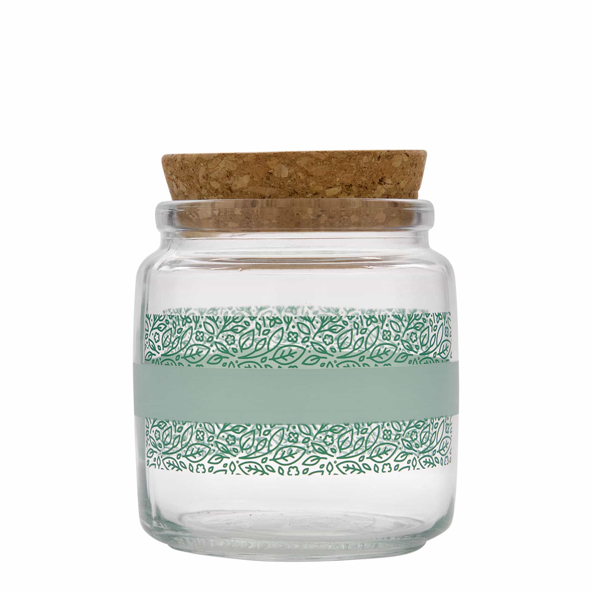 750 ml korkeglass "Giara", motiv: Naturalmente verde, åpning: Kork