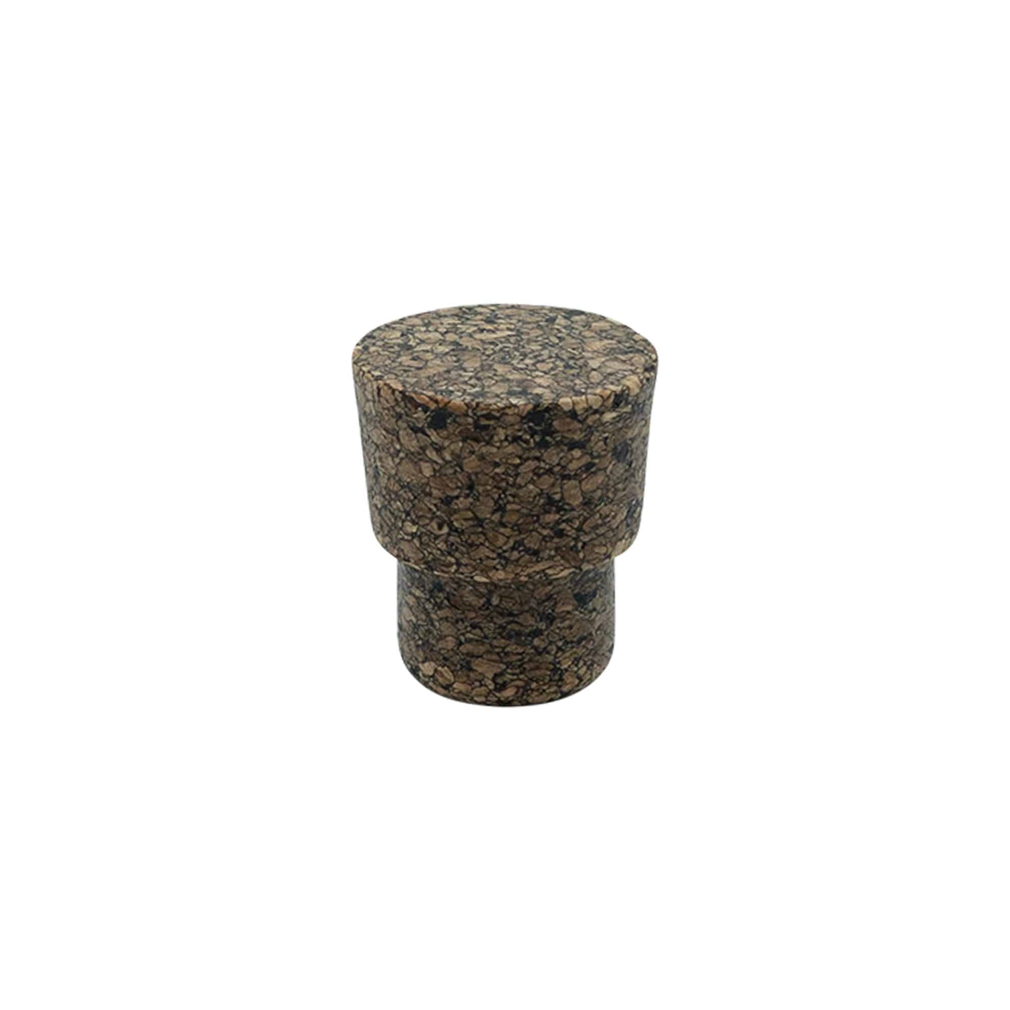 Gripekork 'Cornice' 22,5 mm, Corkcoal, for åpning: Kork