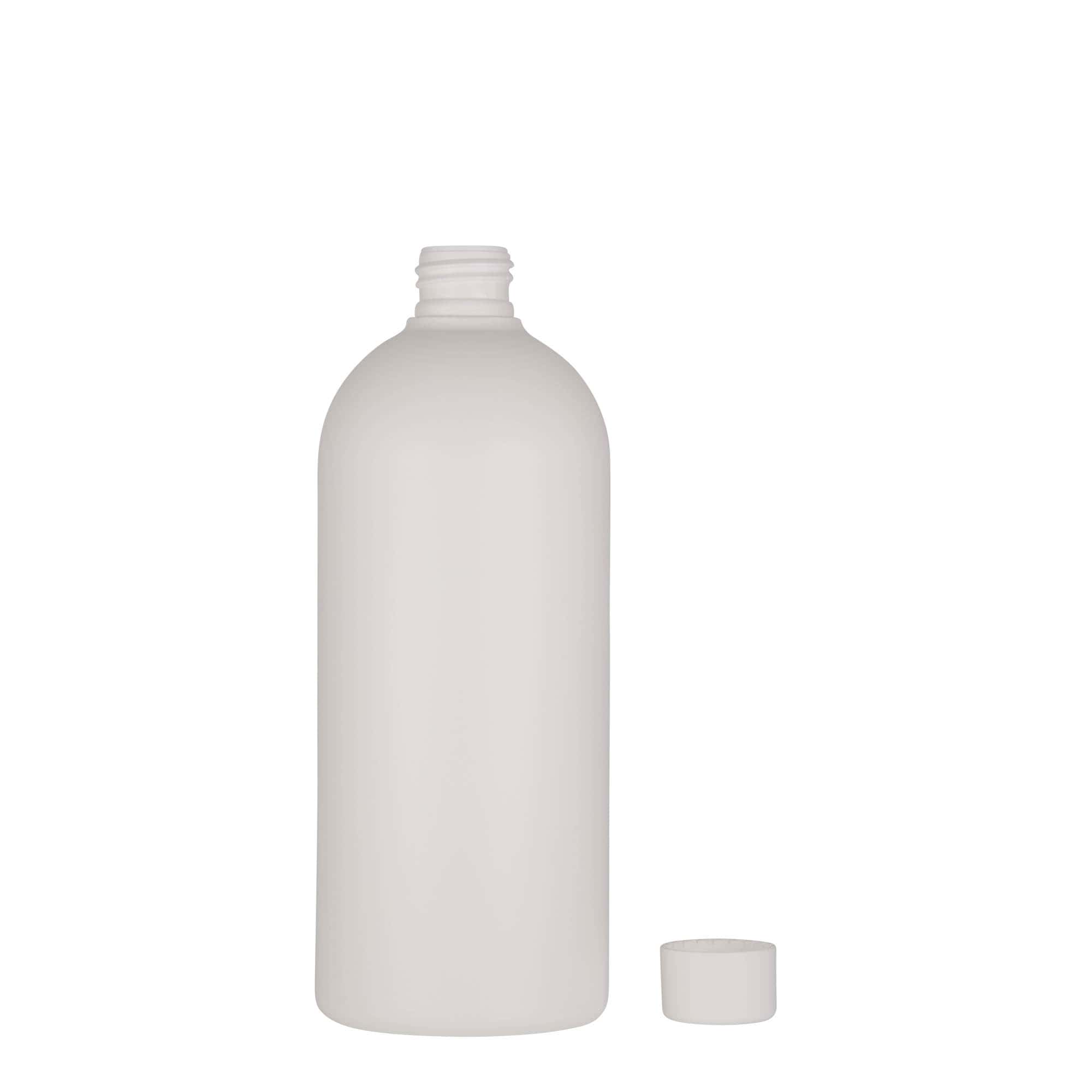 500 ml plastflaske "Tuffy", HDPE, hvit, åpning: 24/410
