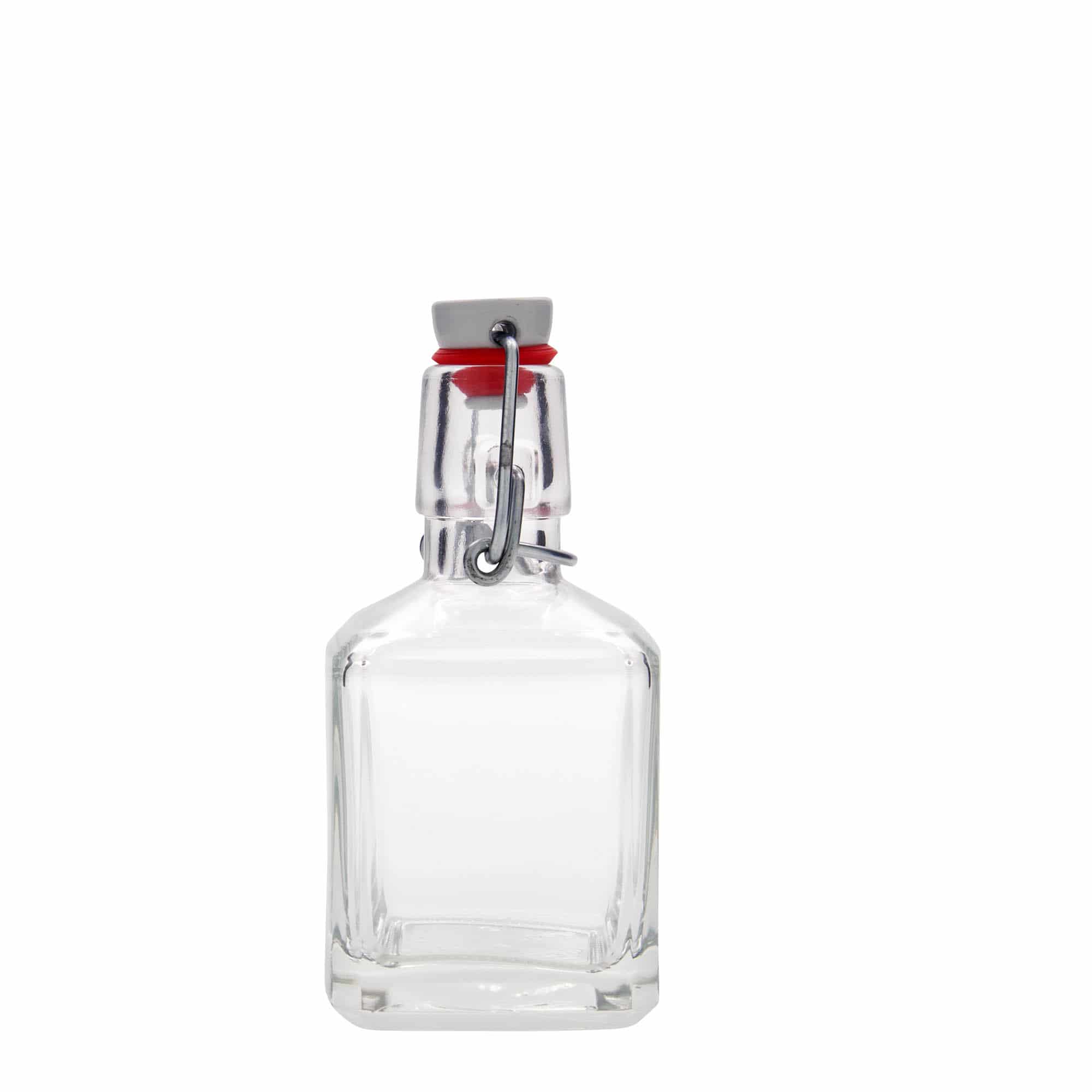 200 ml glassflaske "Kubica", kvadratisk, åpning: Bøylelokk