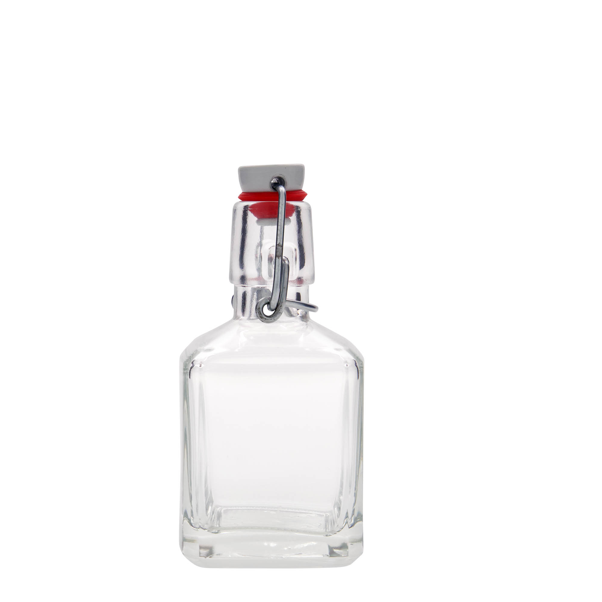 200 ml glassflaske 'Kubica', firkantet, åpning: patentlokk