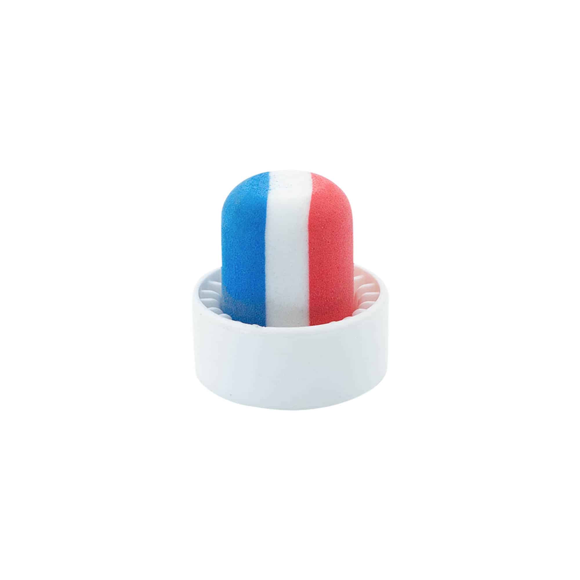 Gripekork 19 mm "Frankrike", plast, flerfarget, for åpning: Kork