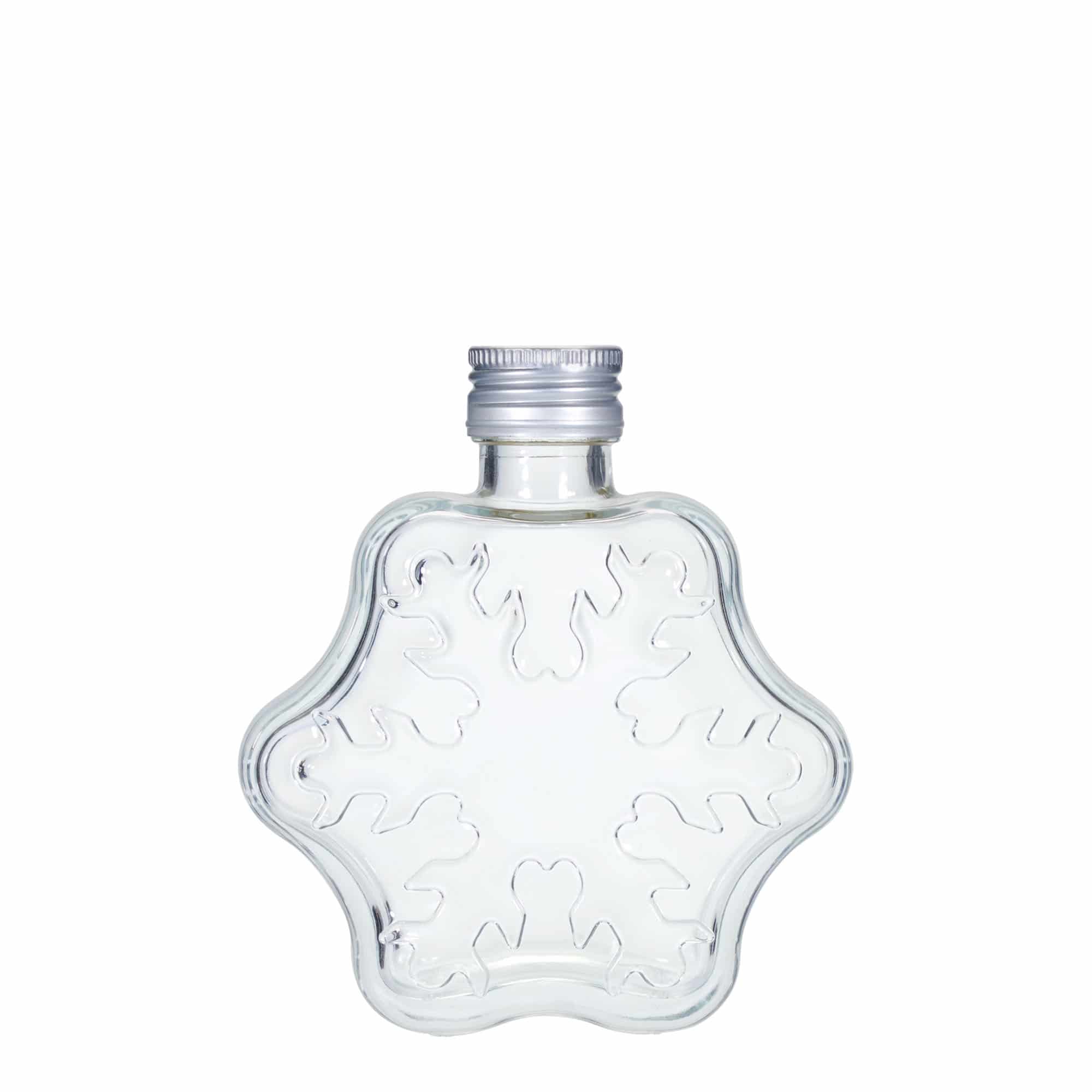 200 ml glassflaske 'Snøfnugg', munn: PP 28