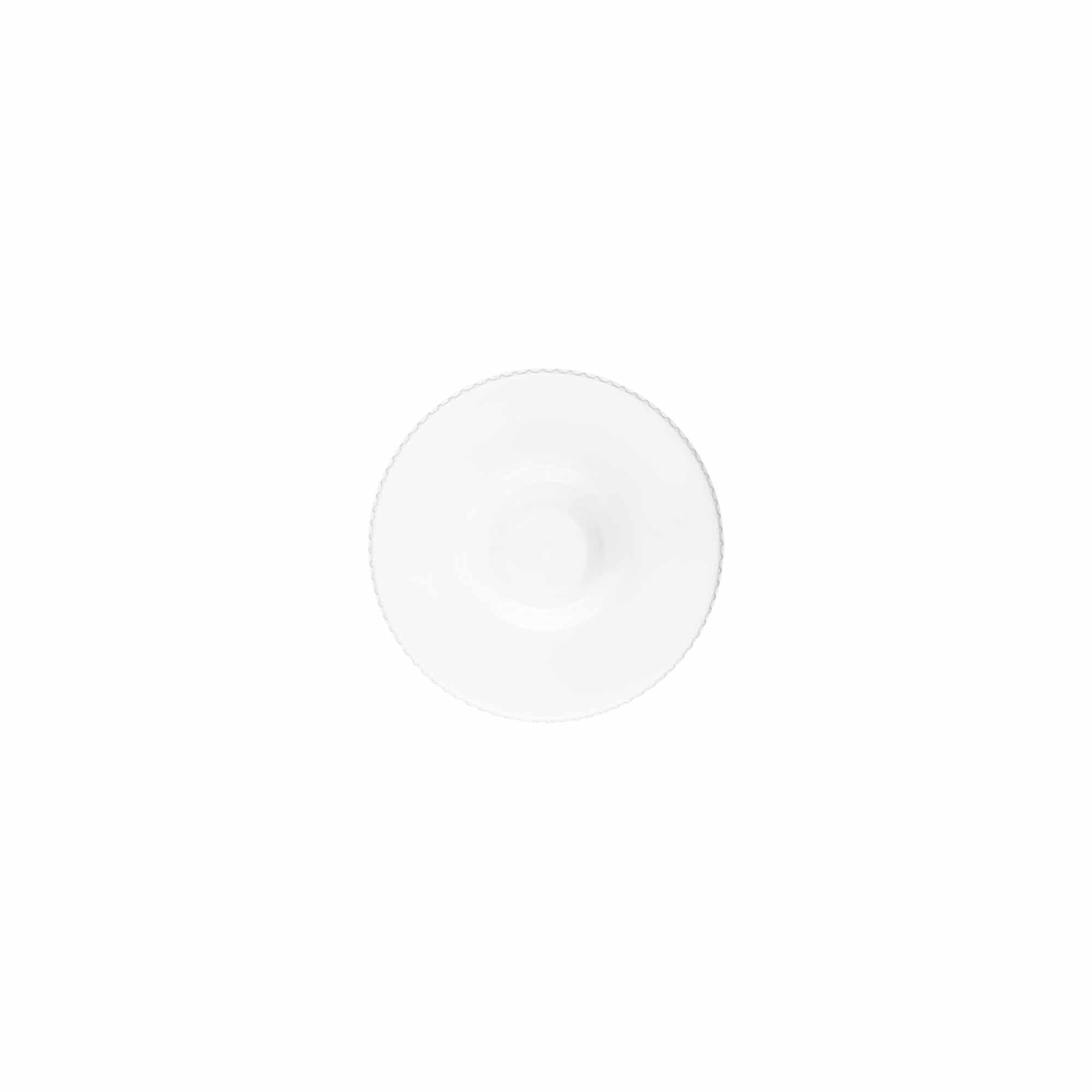 Skrulokk med applikator, PP-plast, hvit, for åpning: 24/410
