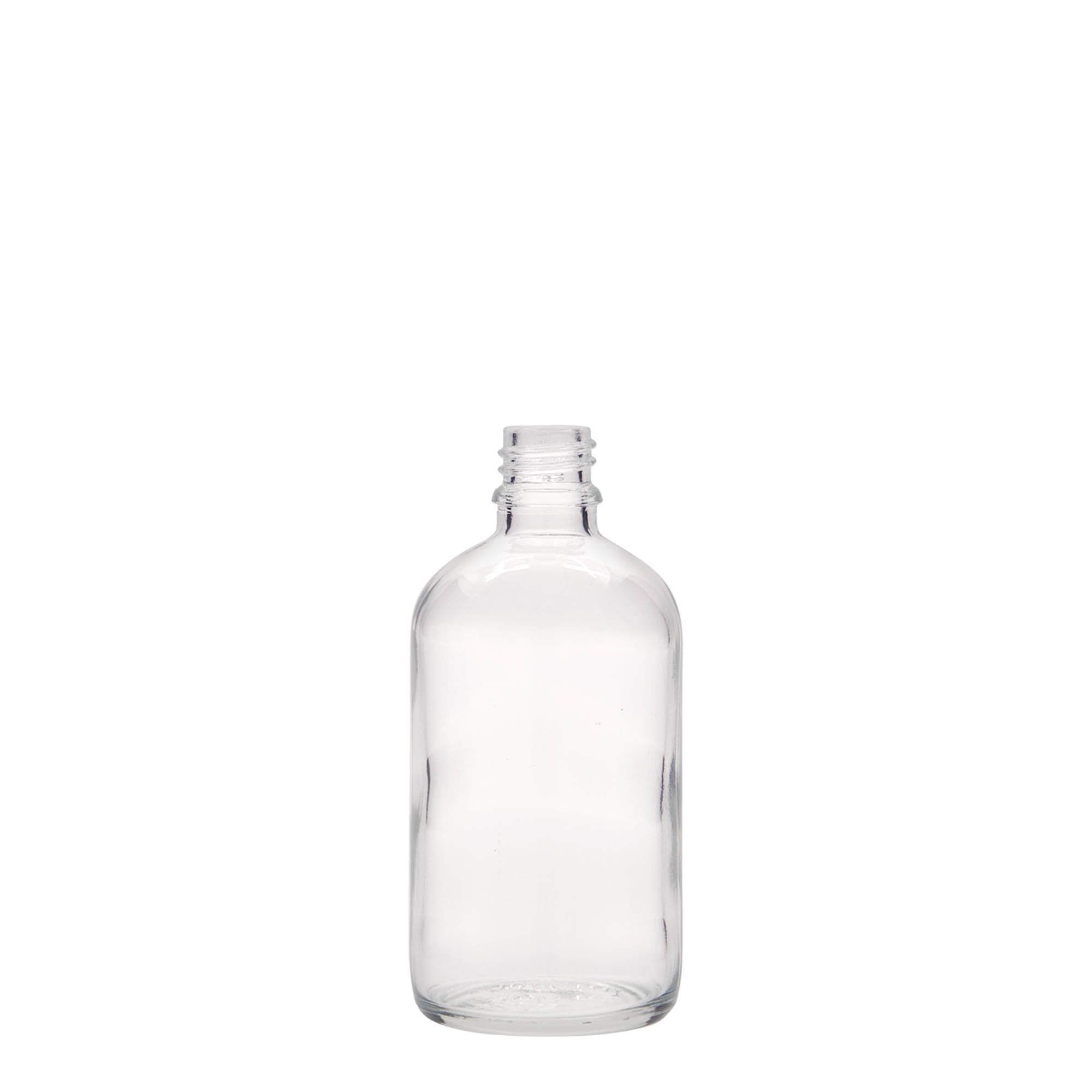 100 ml medisinsk flaske, glass, åpning: DIN 18 100 ml medisinsk flaske, glass, åpning: DIN 18